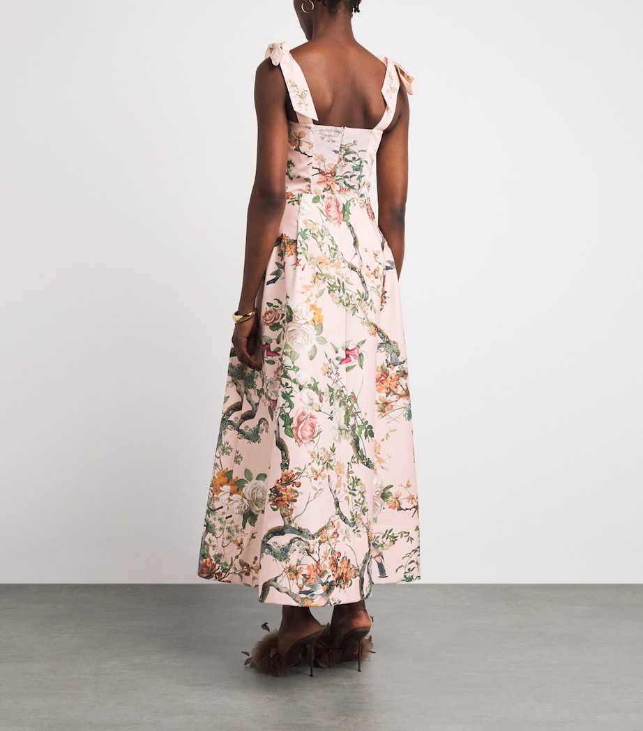 Alice+Olivia Womens Floral Hana Maxi Dress Snset Grove Eng Rose Image 4