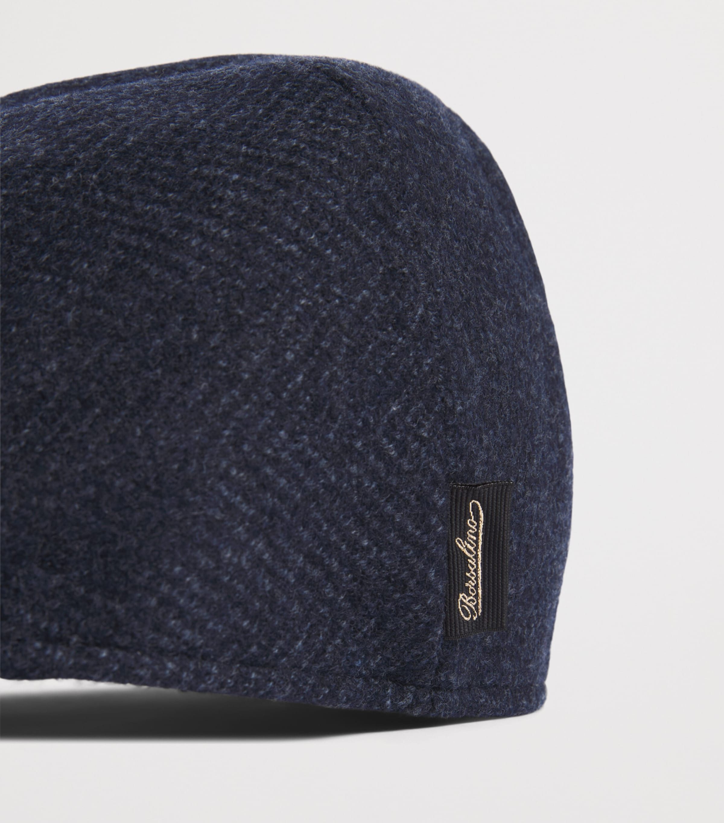 Borsalino Wool-Blend Parigi Duckbill Flat Cap Max Spigato Blu Image 3