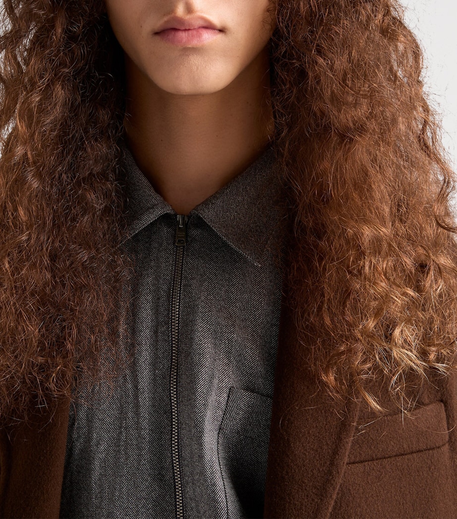 Wool Zippered Shirt F0031 Image 3