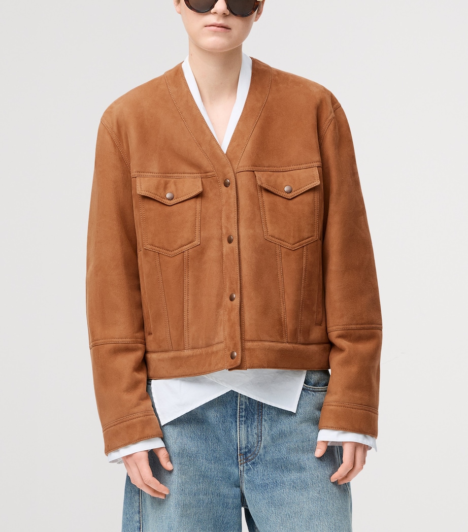 Lambskin Shearling-Lined Jacket TOFFEE Image 3