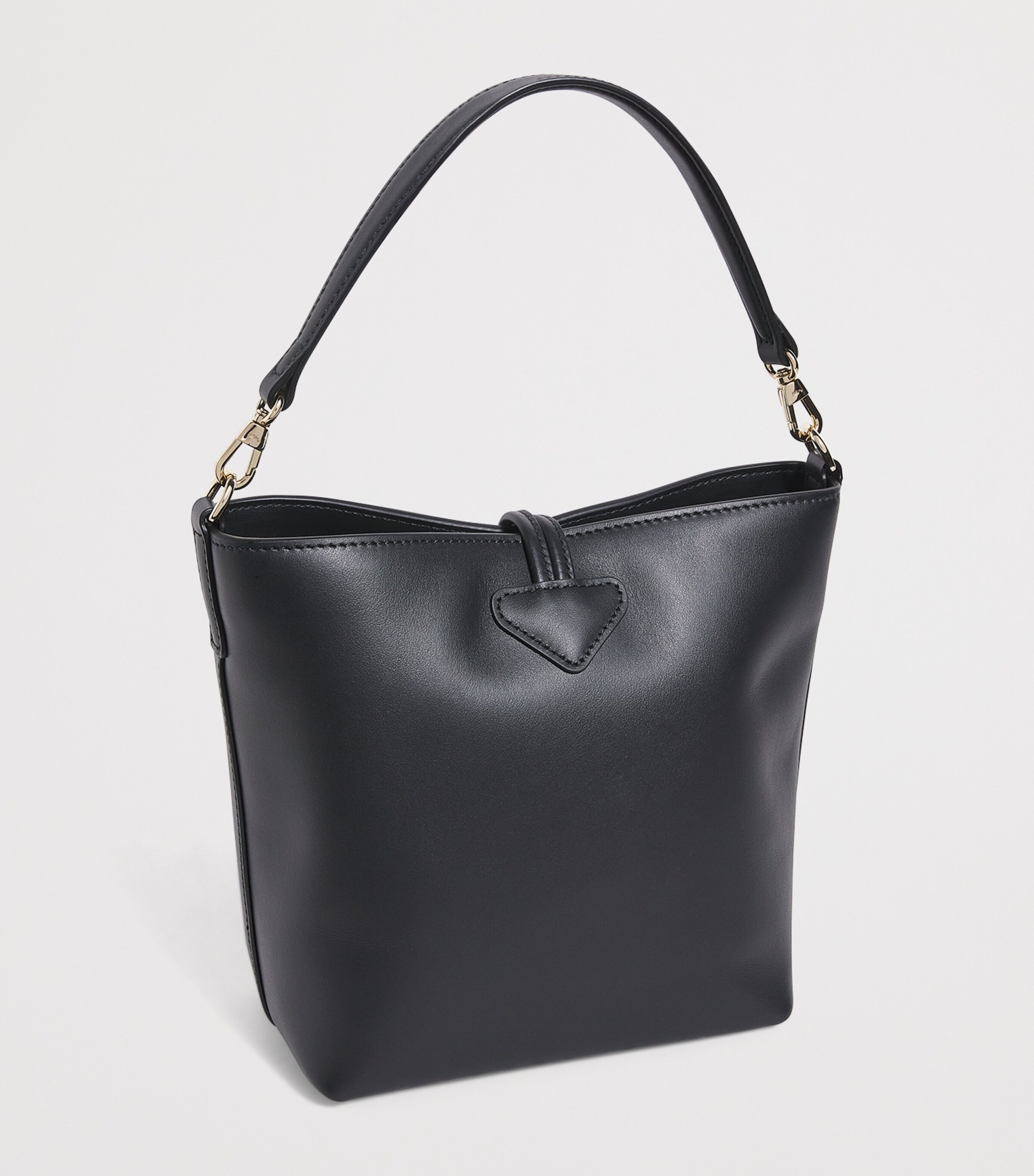 Longchamp Extra-Small Leather Le Roseau Cross-Body Bag Black Image 3