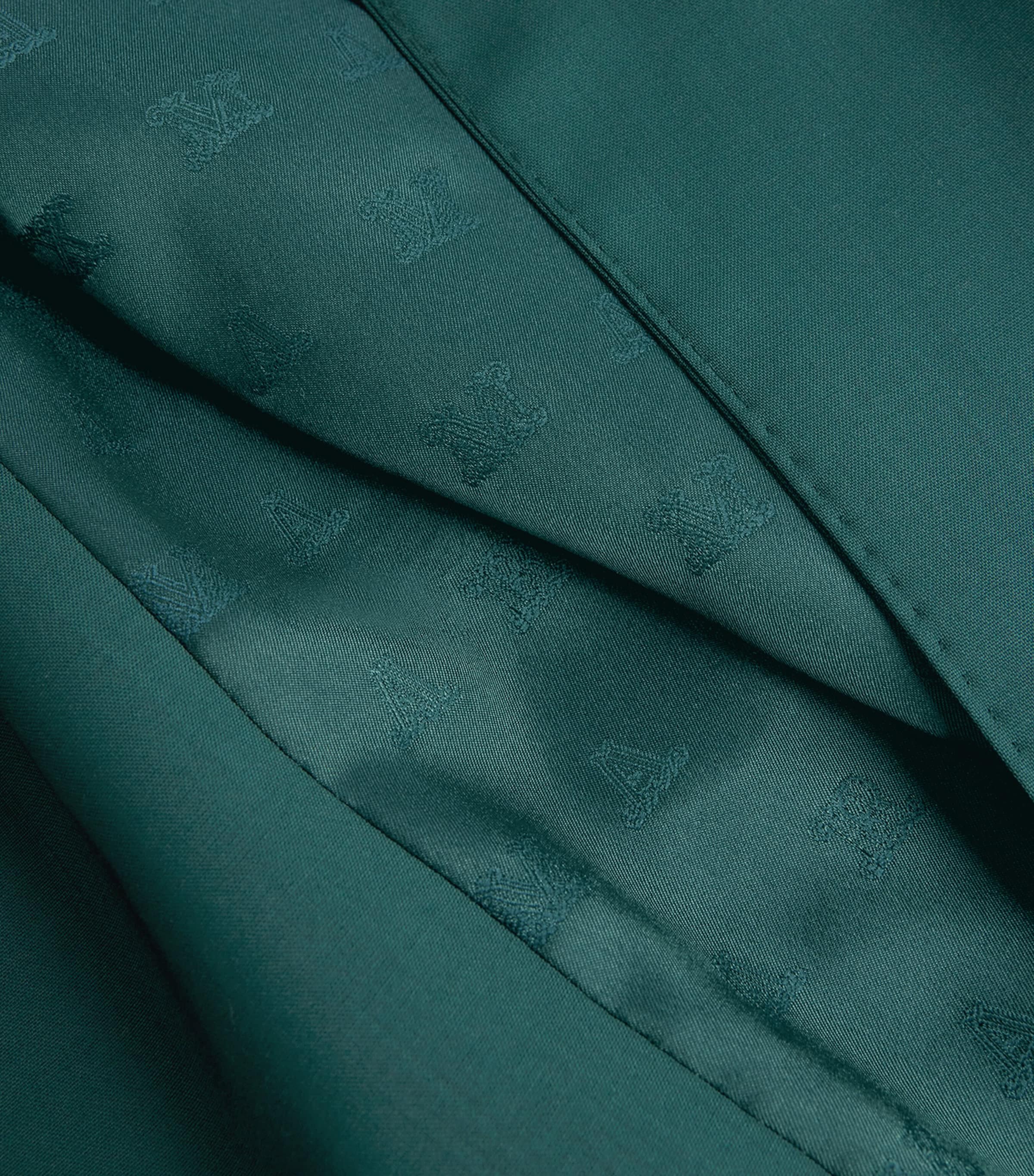 Virgin Wool Tie-Waist Blazer DARK GREEN Image 5