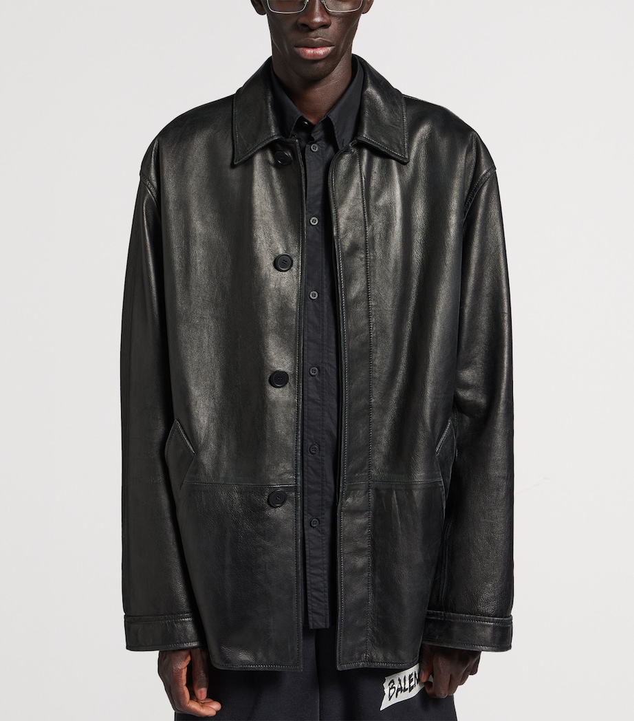 Oversized Leather Jacket 1000 Image 7