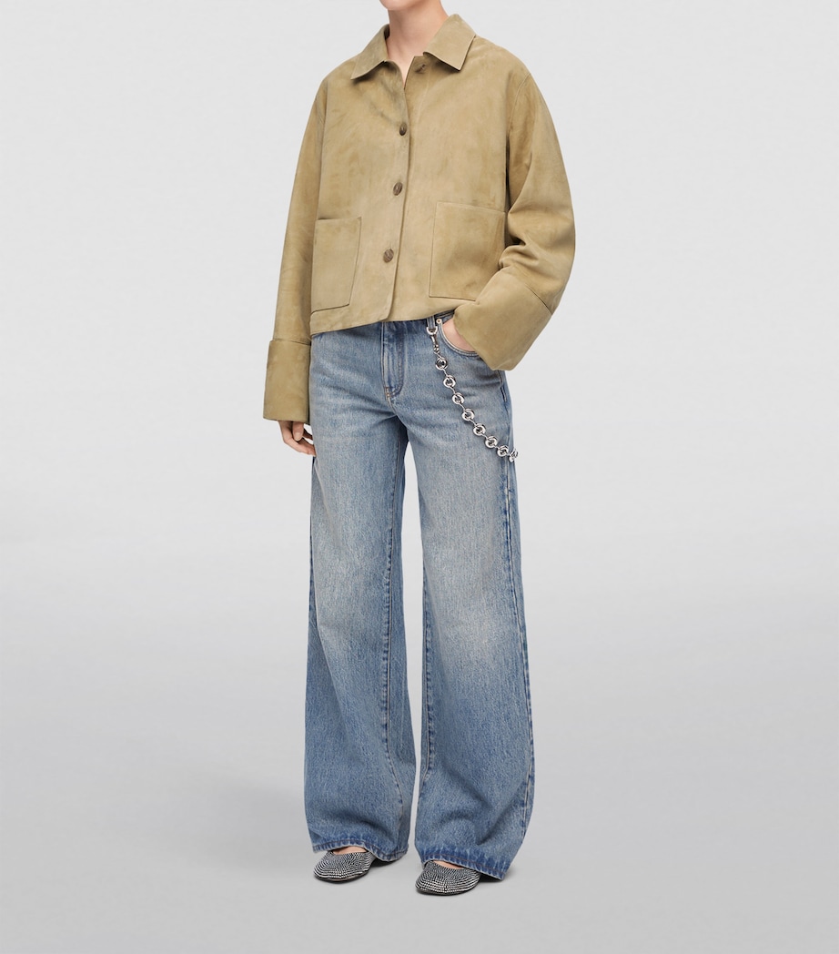 Suede Turn-Up Jacket GOLD Image 2