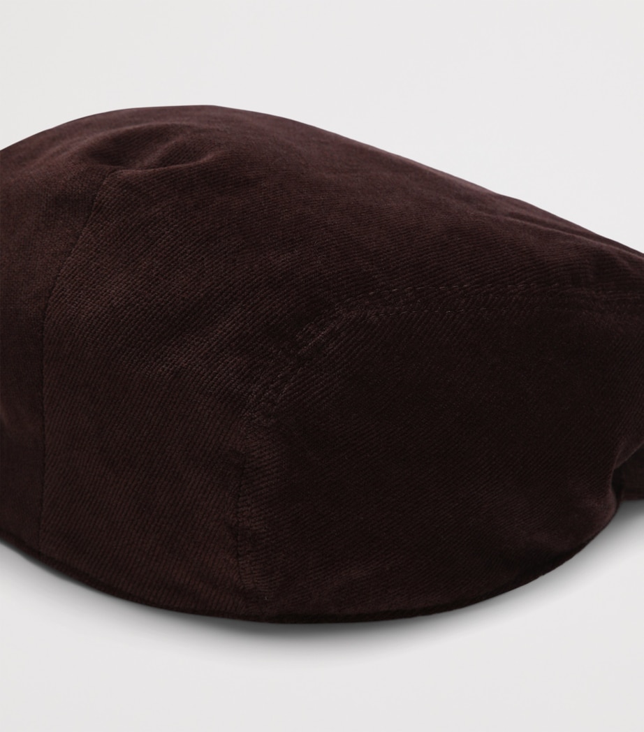 Cotton-Cashmere Flat Cap R5515-MARRONE 10 Image 2