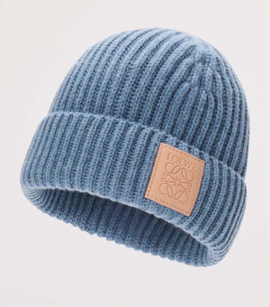 Cashmere Logo Beanie DENIM BLUE Image 2