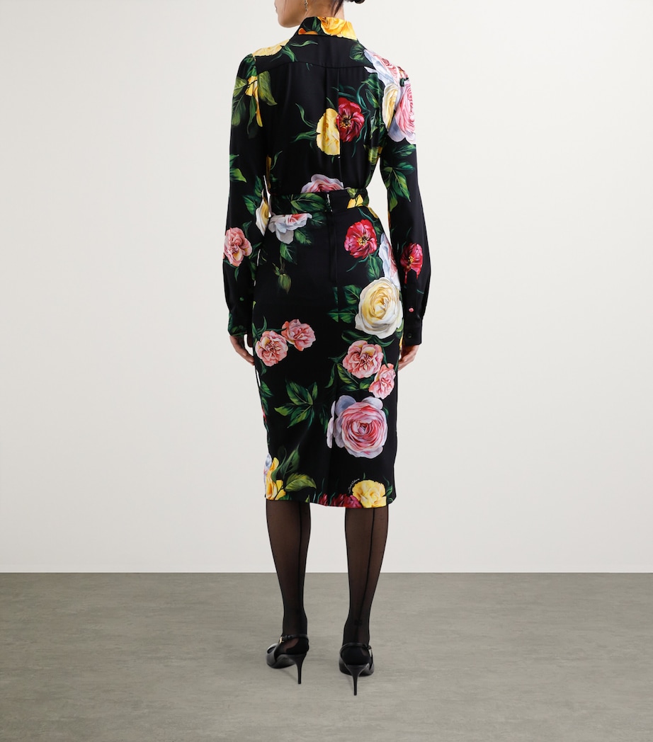 Floral Print Midi Skirt HN5IY-PEONIE/ROSE F. Image 5