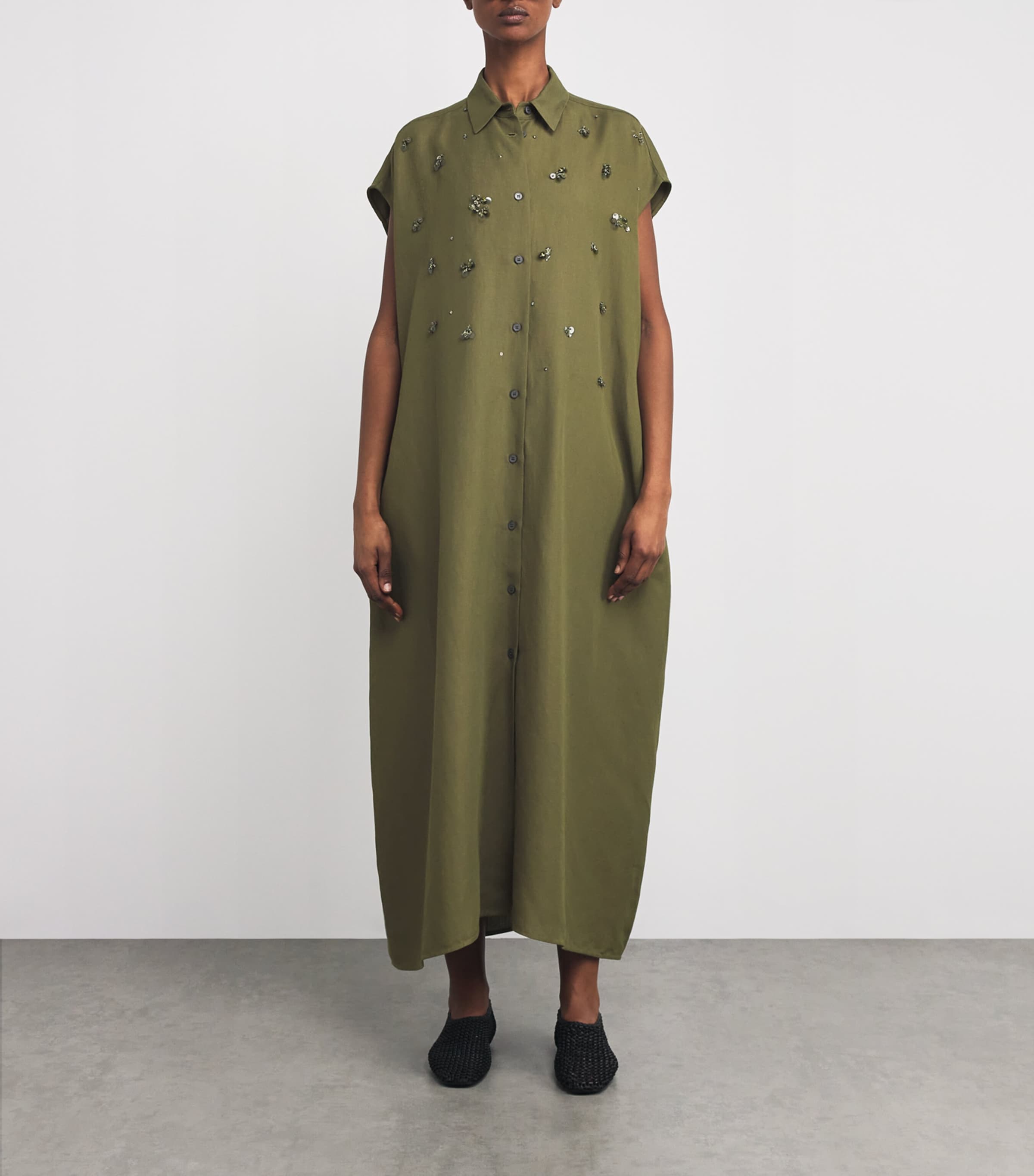 Fabiana Filippi Womens Embellished Midi Dress Erba Image 3