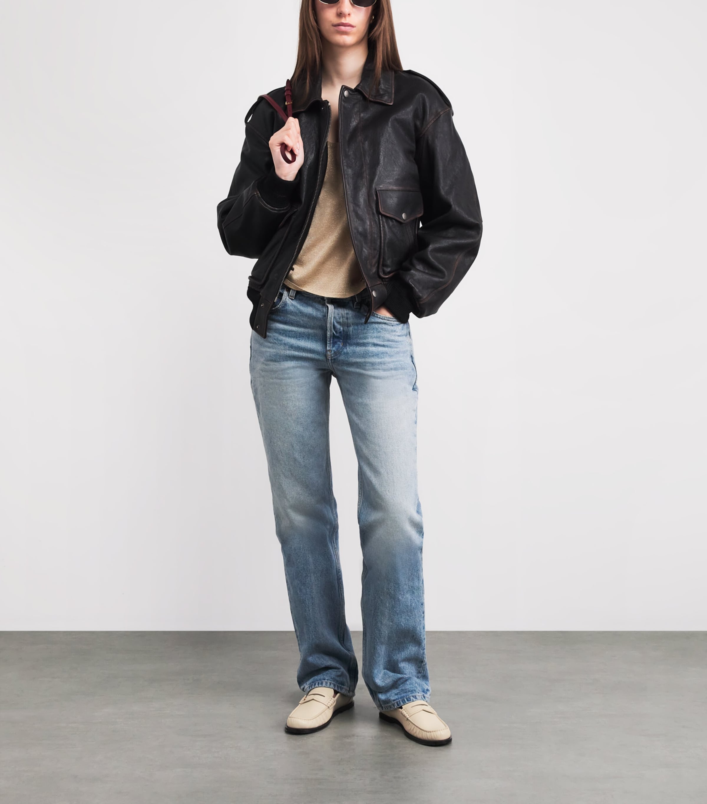 Saint Laurent Leather Laurent Loafers Image 2