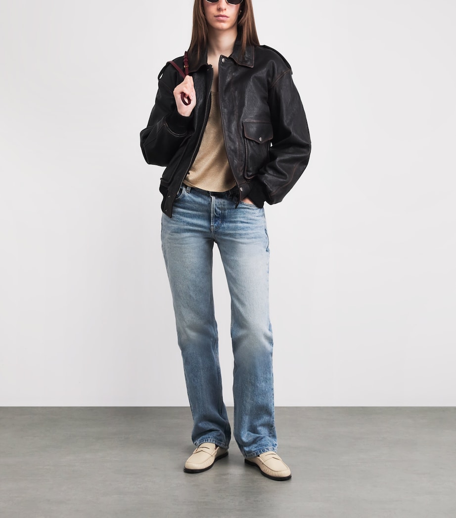 Saint Laurent Leather Laurent Loafers Image 2