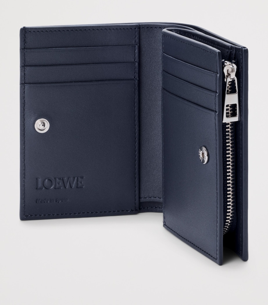LOEWE Leather Anagram Compact Wallet Deep Navy Image 3