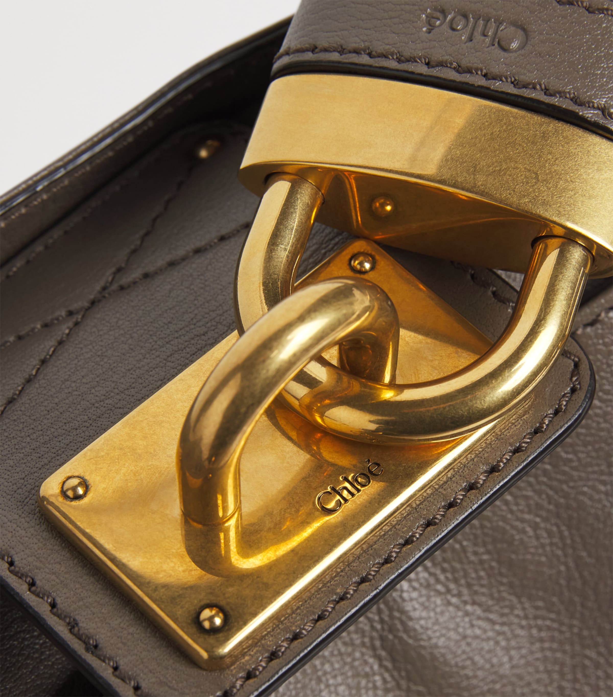 Chloé Leather Paddington Top-Handle Bag Flannel Grey Image 5