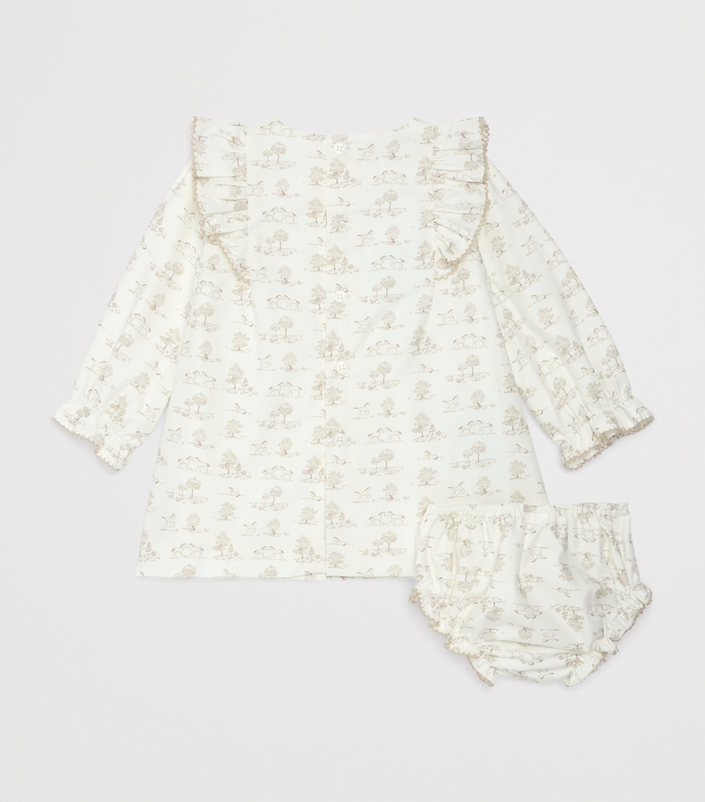 Paz Rodriguez Cotton Pony Dress and Bloomers Set (12 Months) Image 2