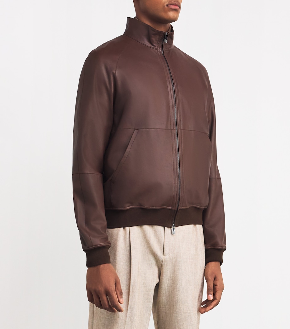 Lambskin Bomber Jacket 030 DARK BROWN EBONY Image 3