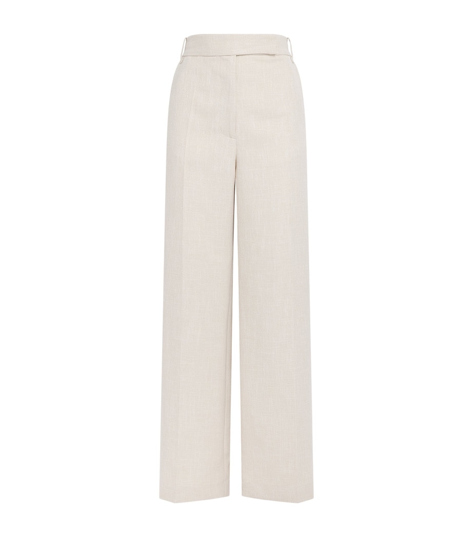 Corbett Wide-Leg Trousers STONE MCRM Image 1