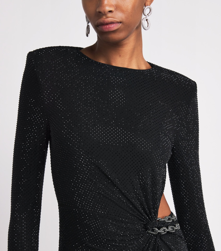 Embellished Cut-Out Maxi Dress BLACK Image 4