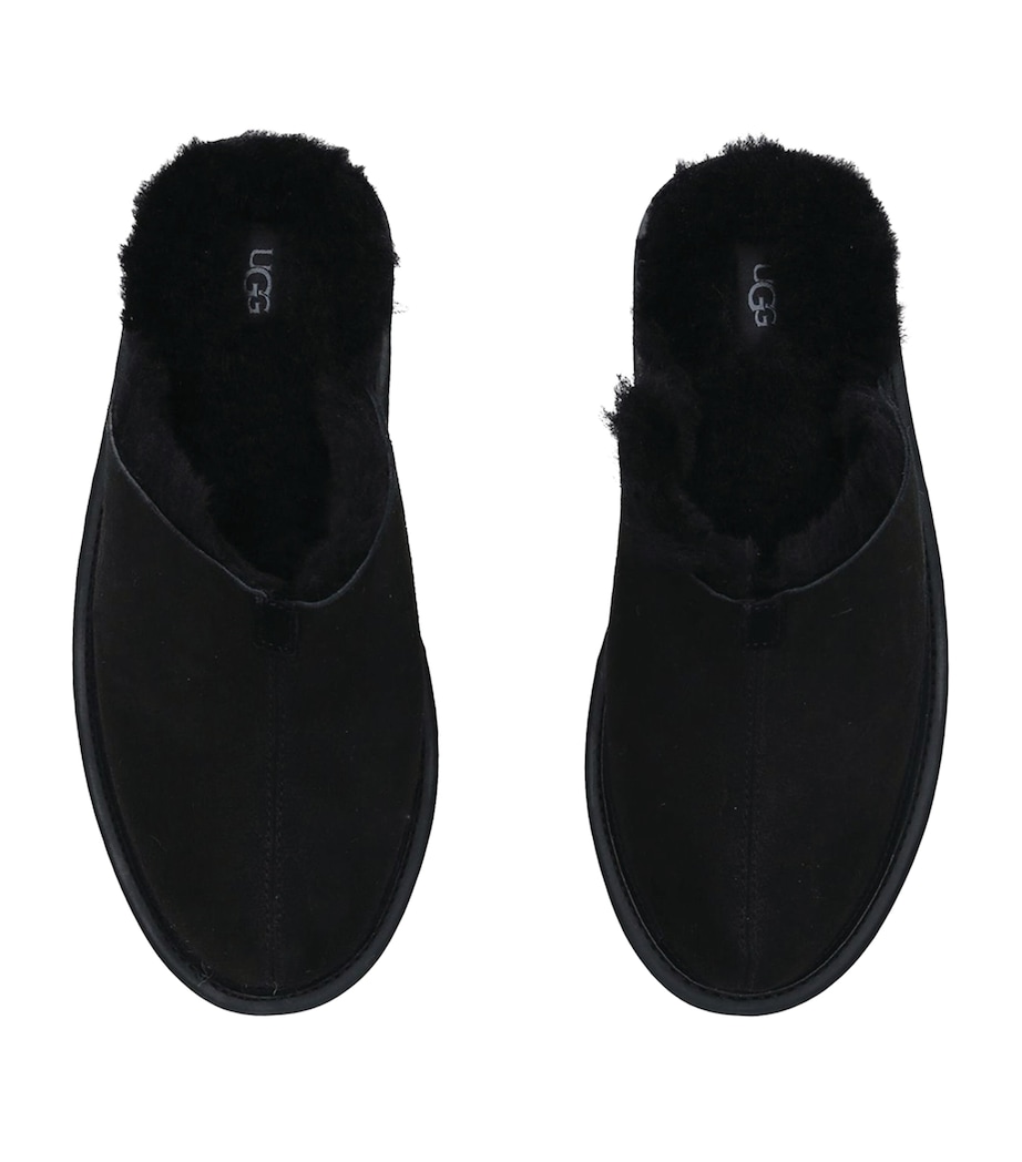 Leather Hyde Slippers BLACK Image 4
