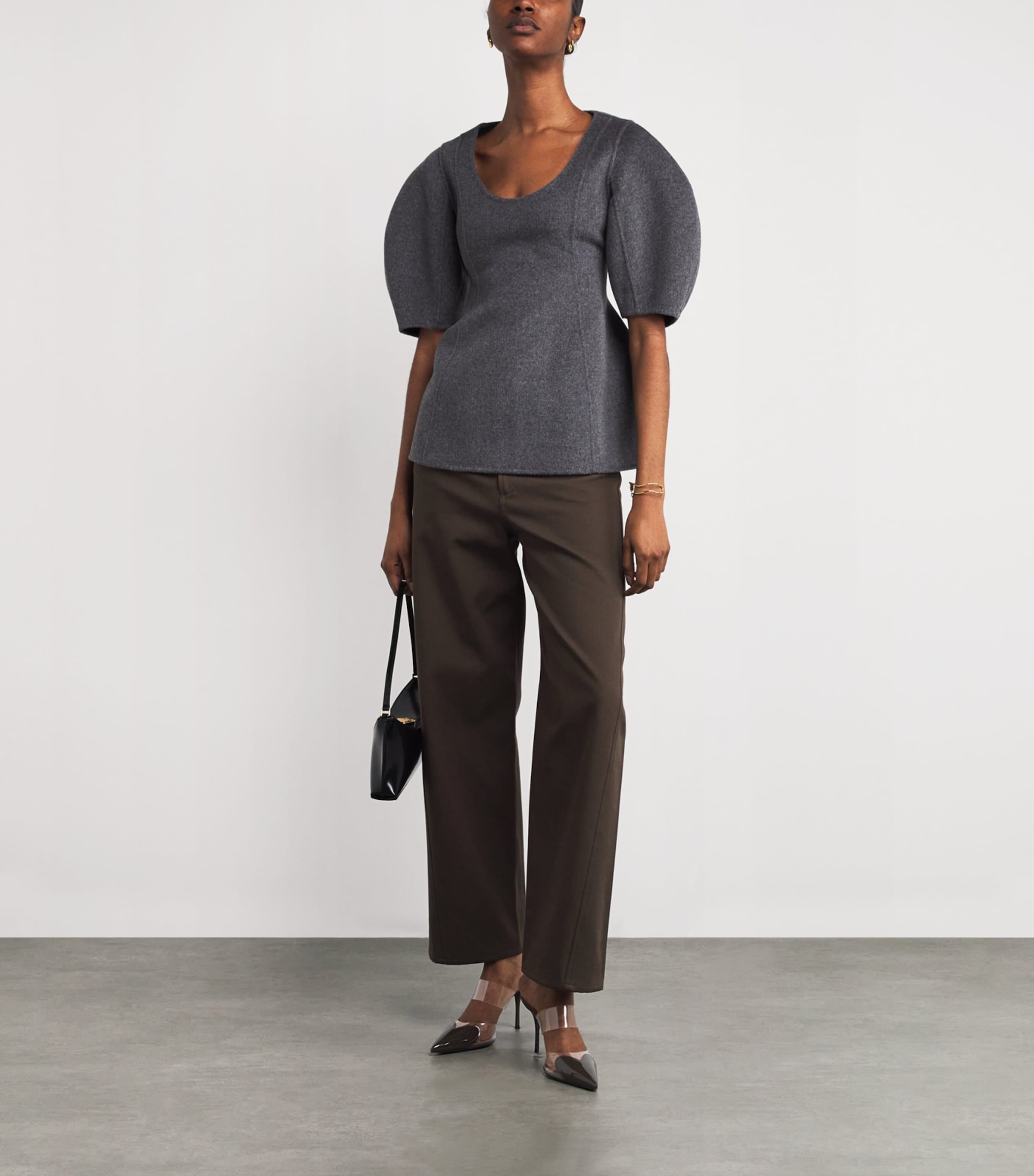 Patent Leather Le Coeur Mules 90 KHAKI Image 5