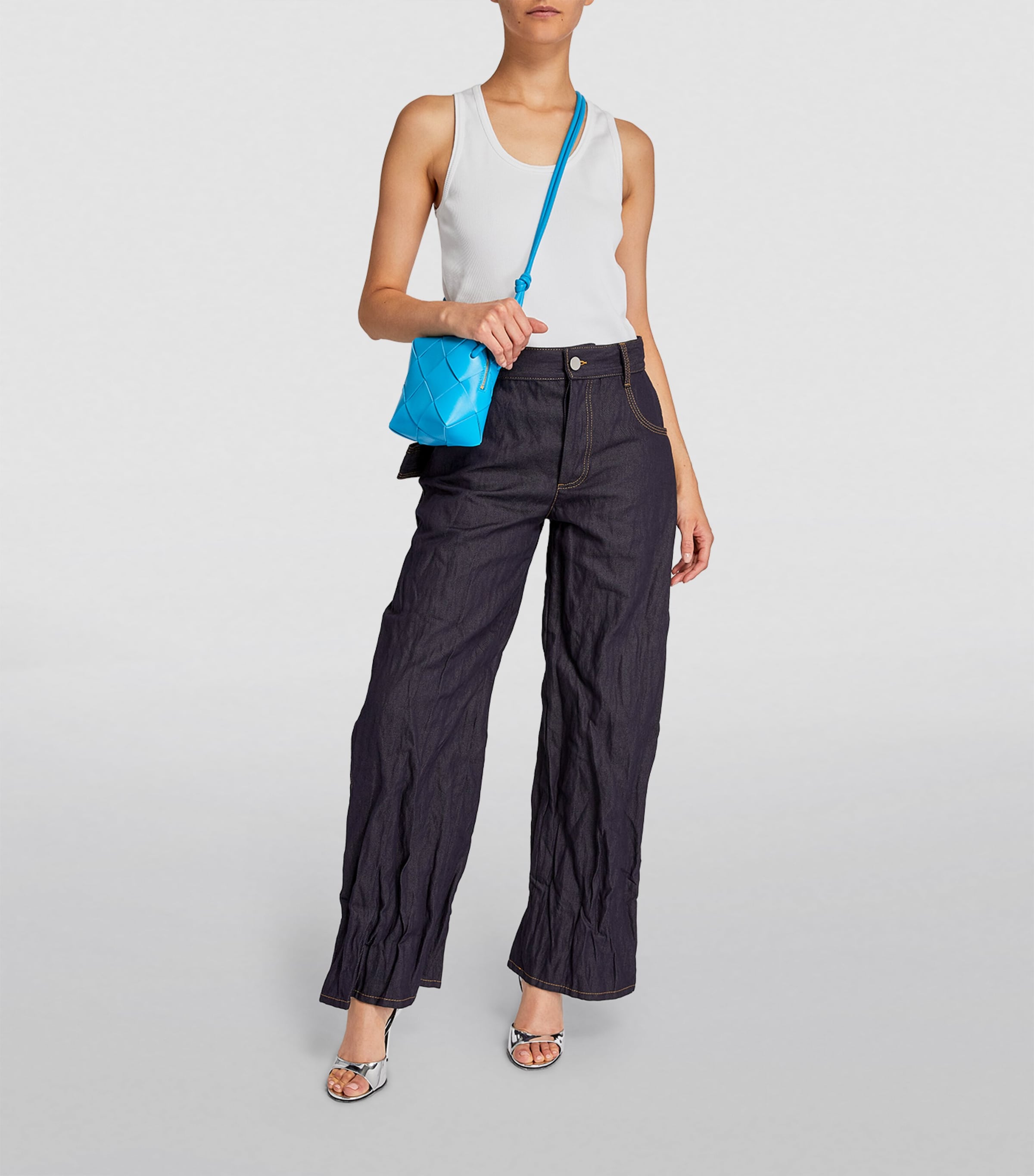 Stretch-Cotton Tank Top CHALK Image 2