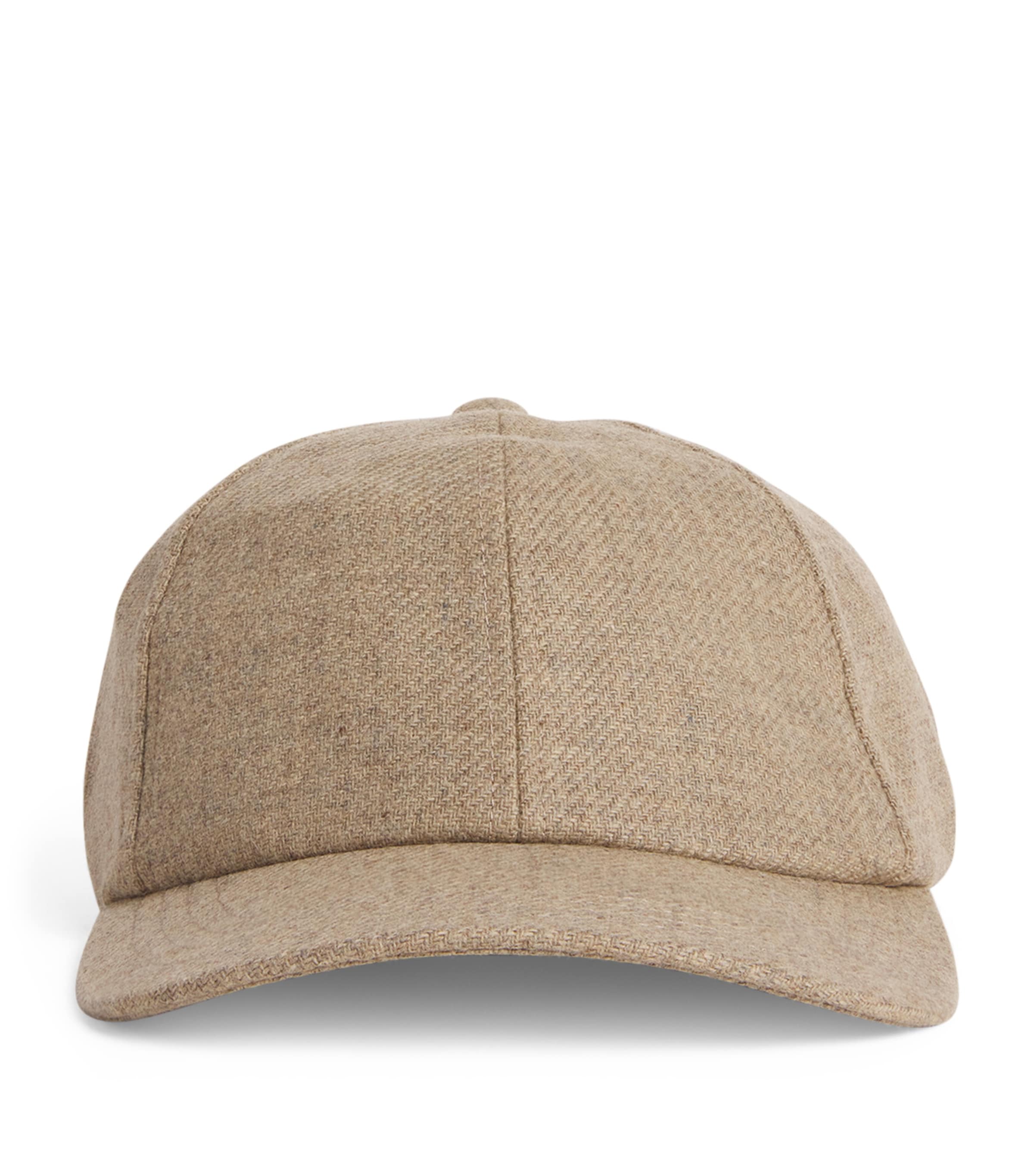 Shop Sunspel Wool Baseball Cap In Beige