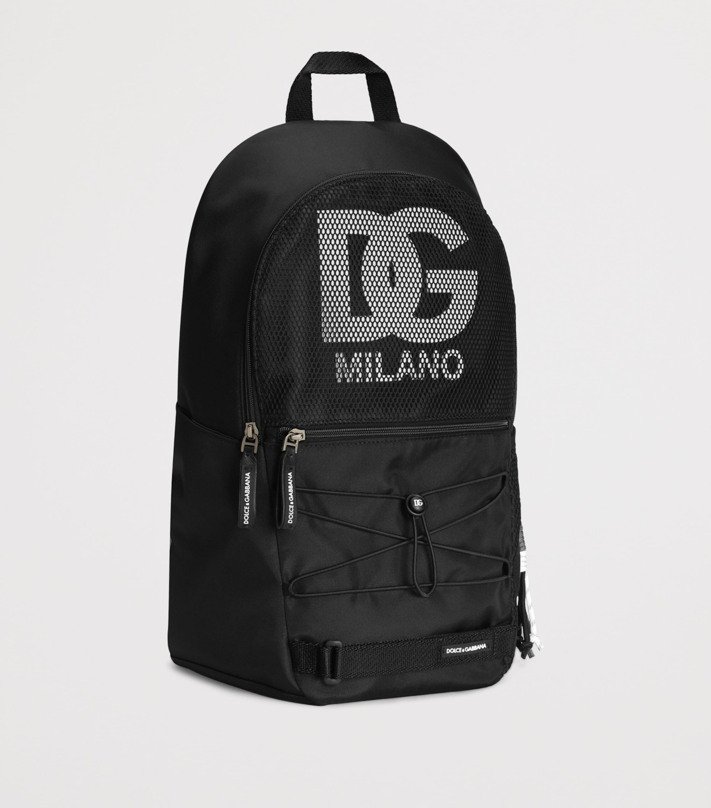 Mesh Logo Backpack 8B939-BLACK/WHITE Image 2
