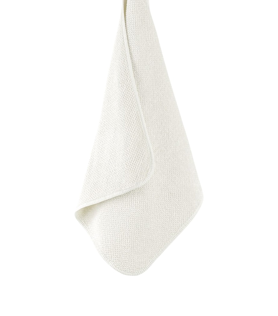 GRACCIOZA Bee Waffle Extra-Large Hand Towel (50cm x 100cm) Snow Image 2