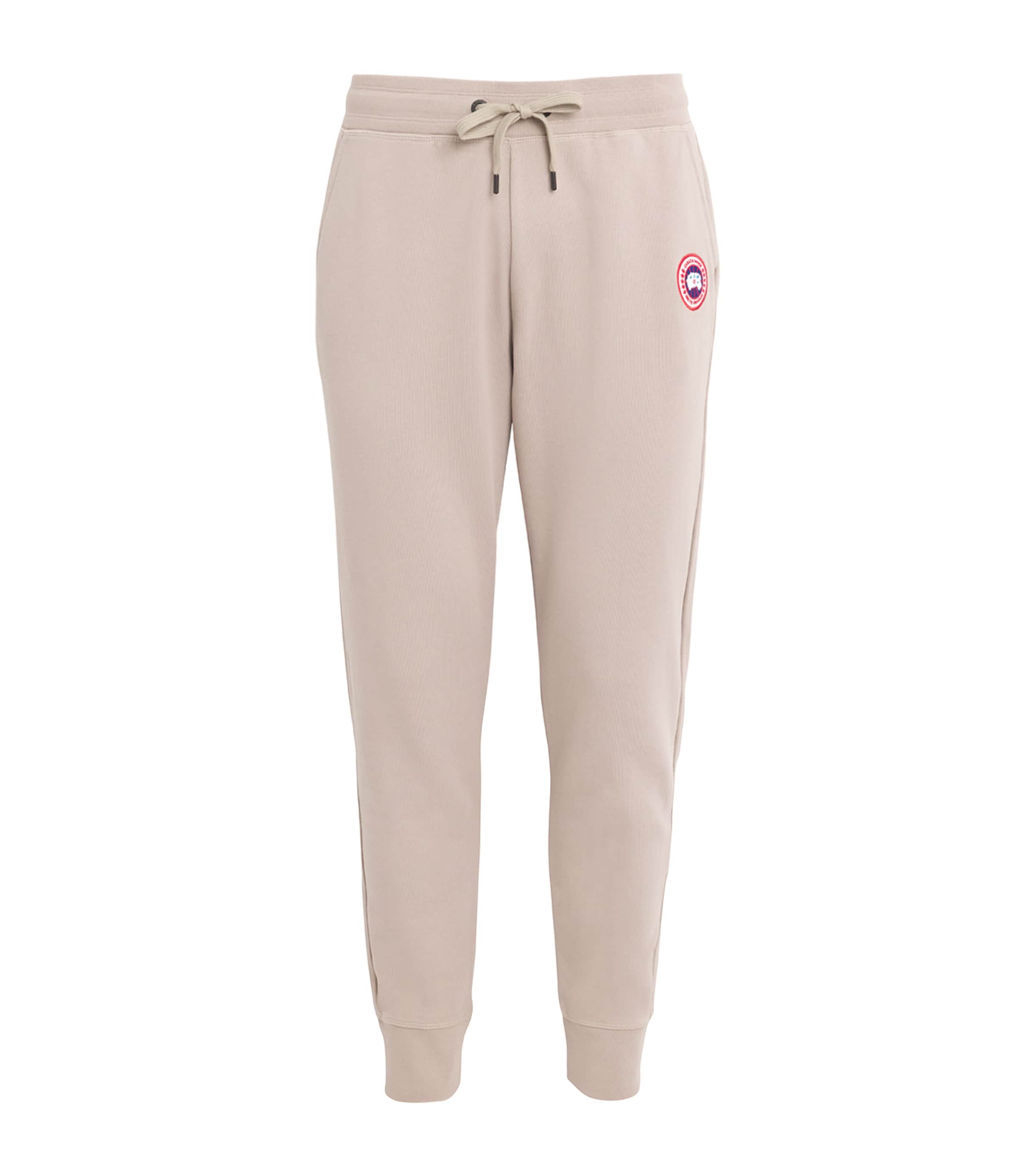 Canada Goose Cotton Track-pants With Ribbed Cuffs In Green