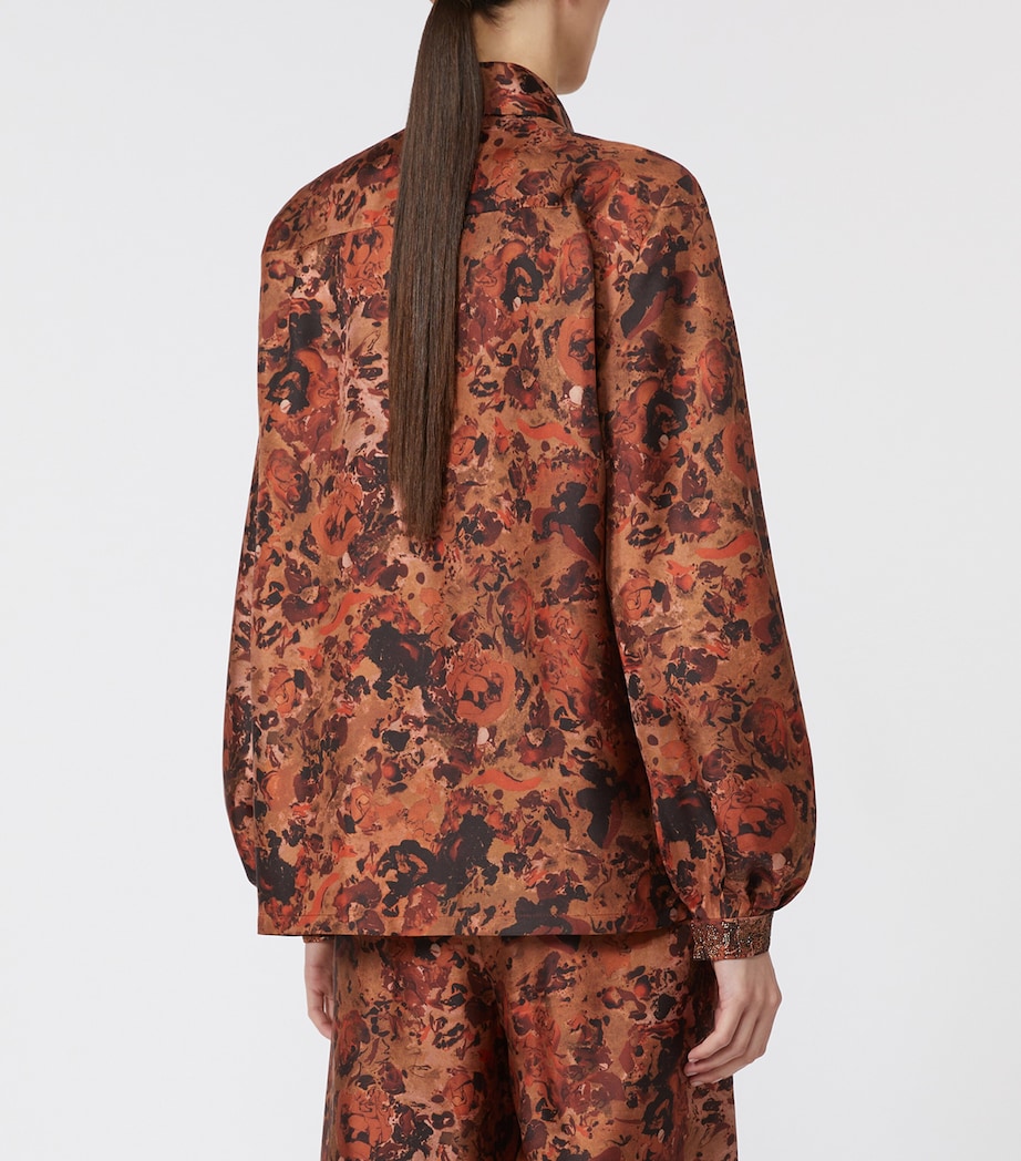 Silk Twill Printed Shirt TERRA COTTA Image 4