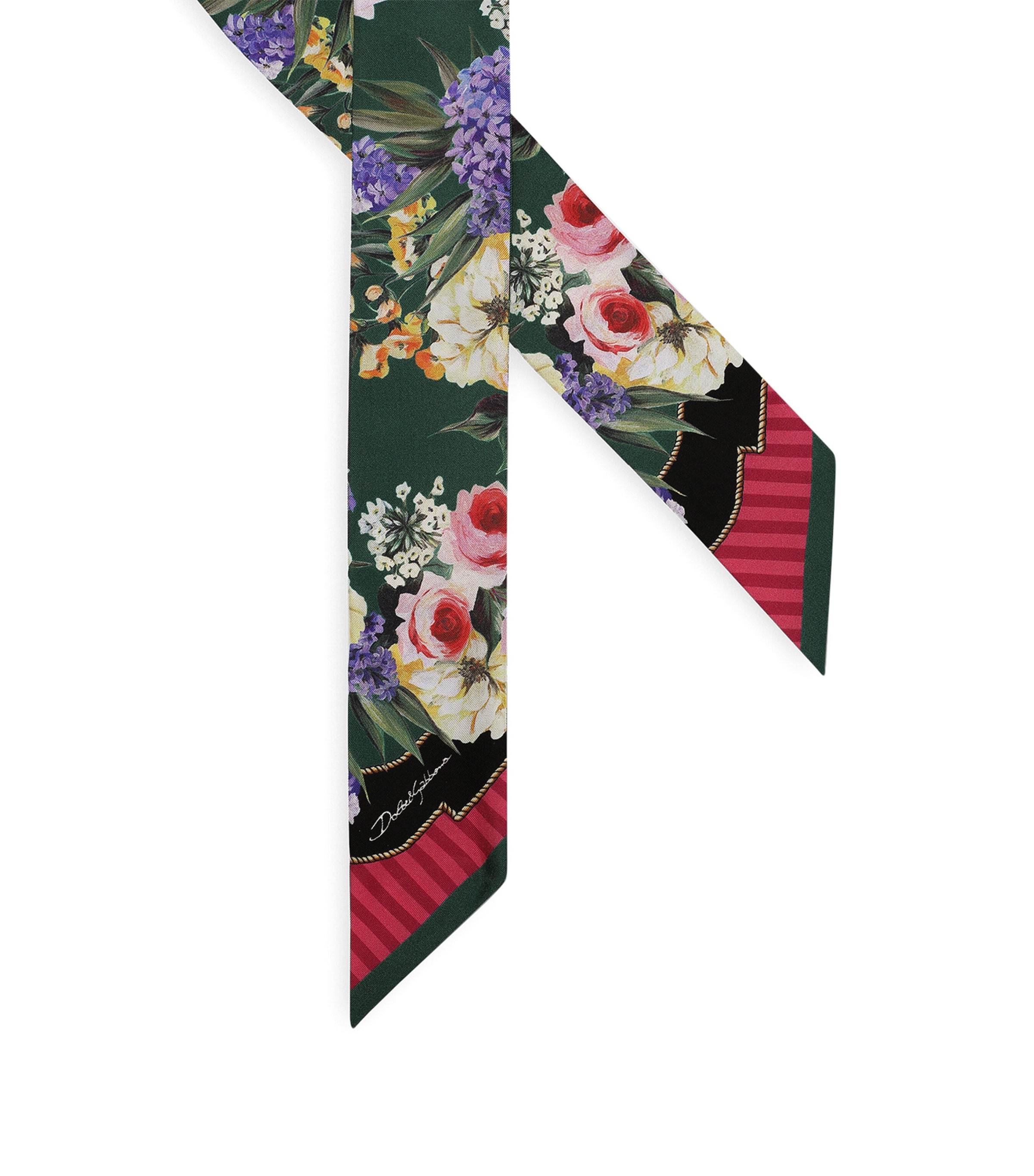 Silk Floral Print Scarf HV4YB-GIARDINO FDO V Image 3