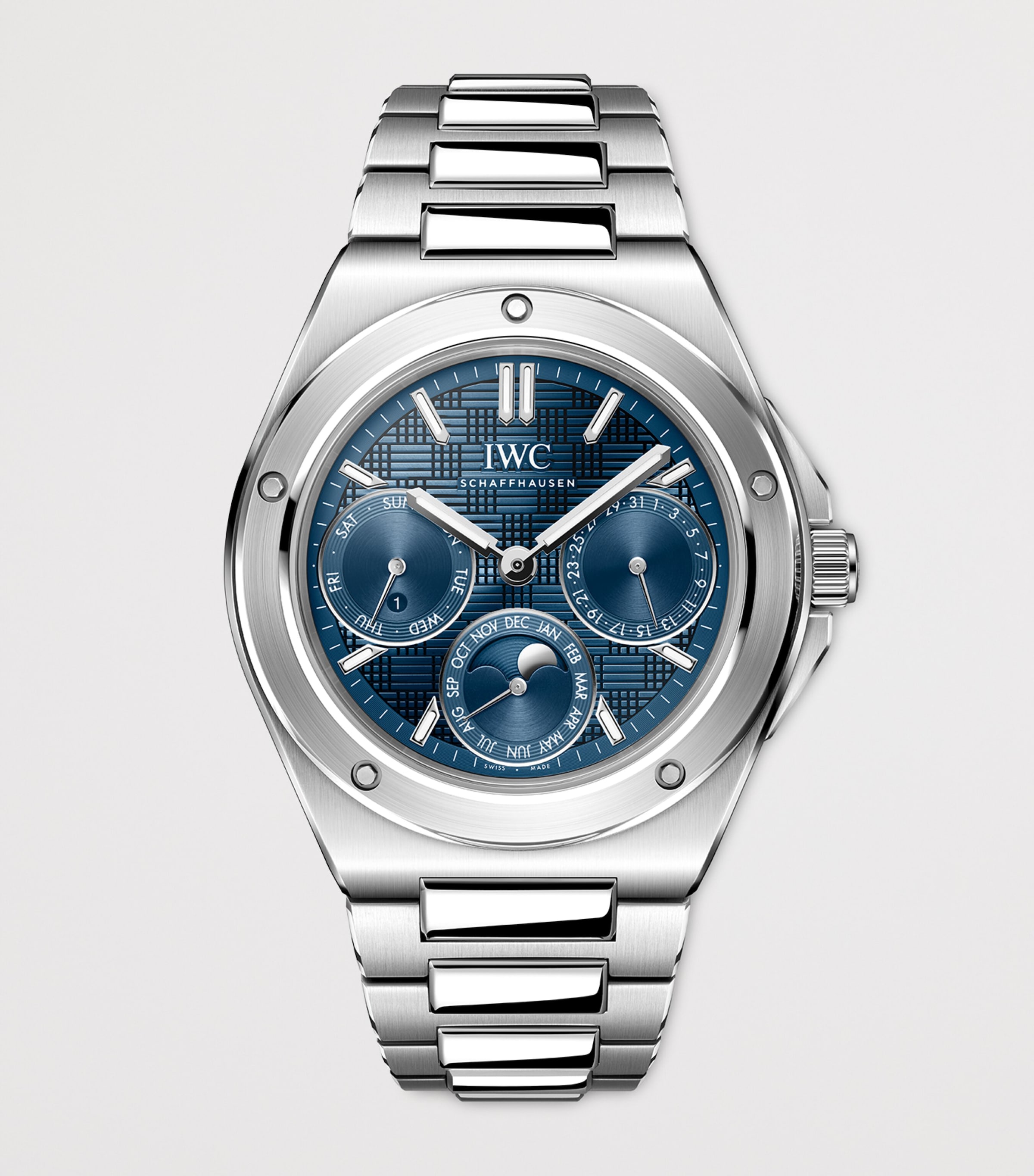 Stainless Steel Ingenieur Automatic Perpetual Calendar Watch 41.6mm BLUE Image 4