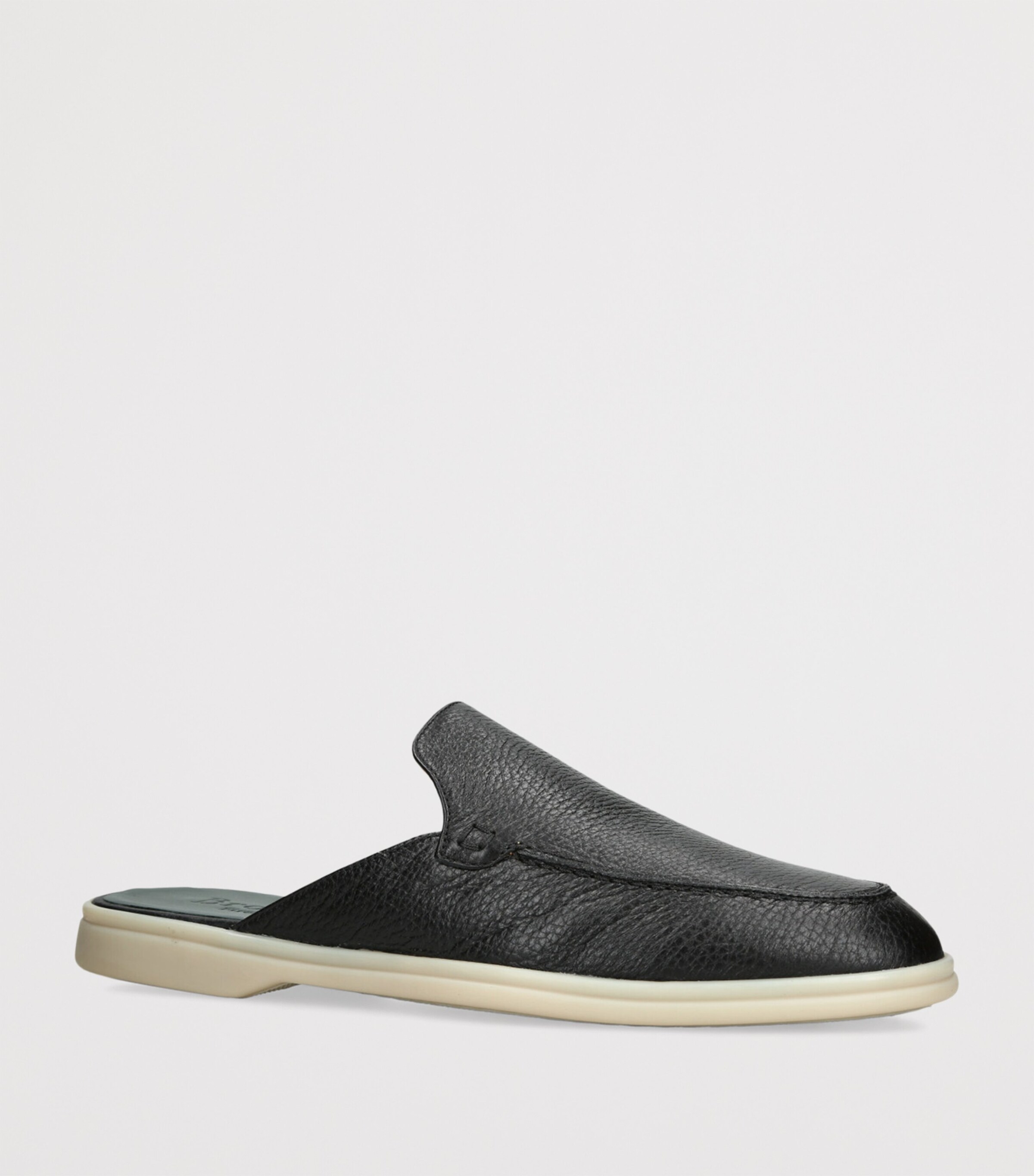 Brotini Leather Mules Black Image 3