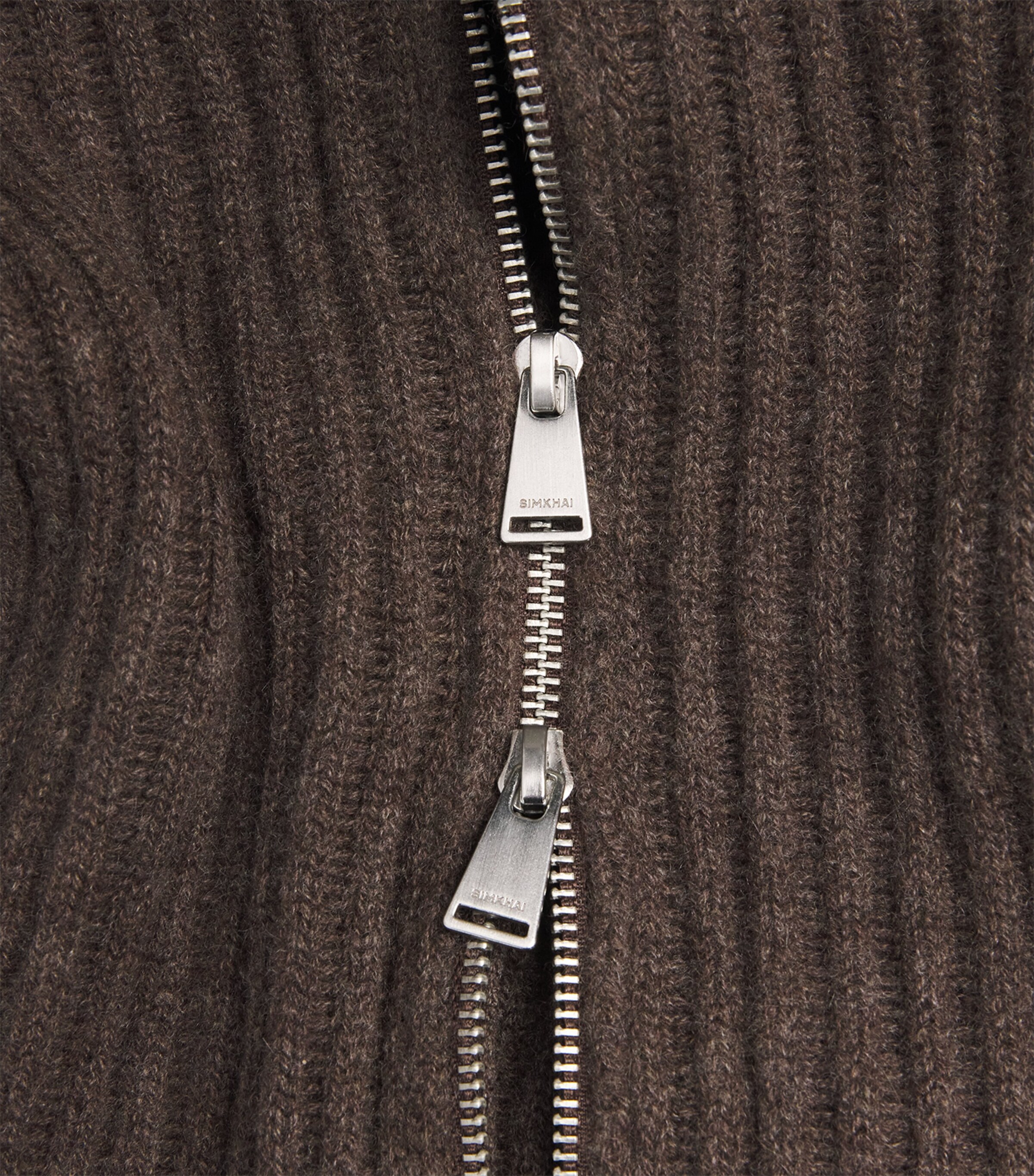 Cashmere Geoff Zip-Up Jacket CHOCOLATE MELANGE Image 5