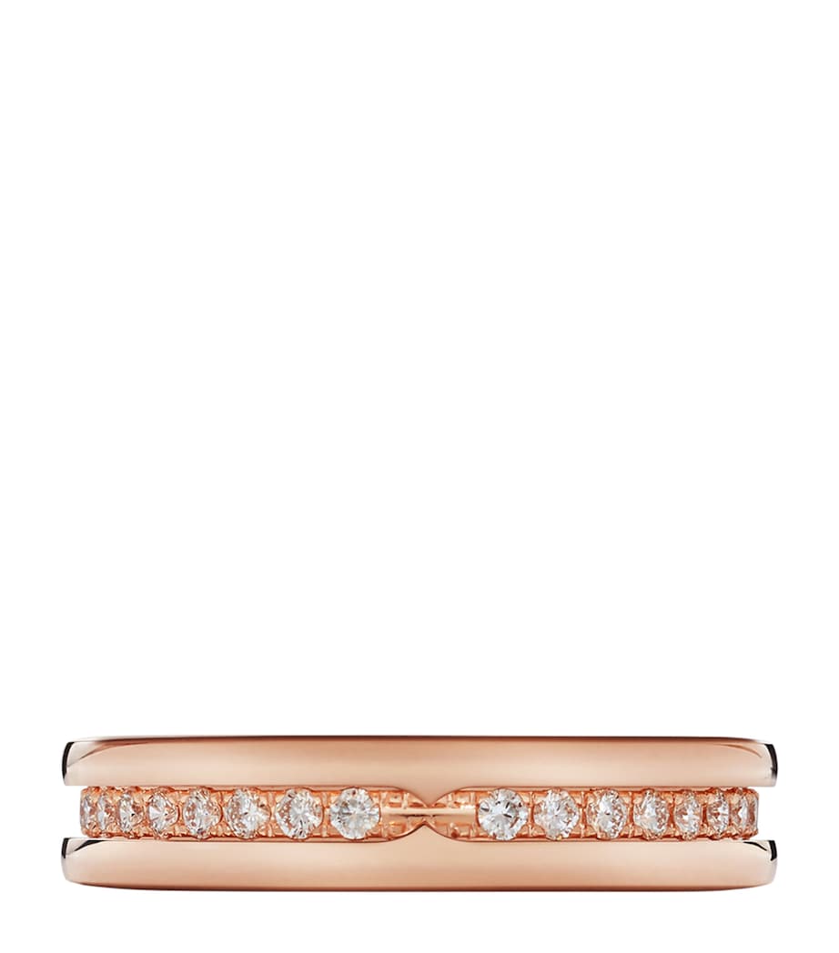 Rose Gold and Diamond B.zero1 One-Band Ring PINK GOLD Image 3