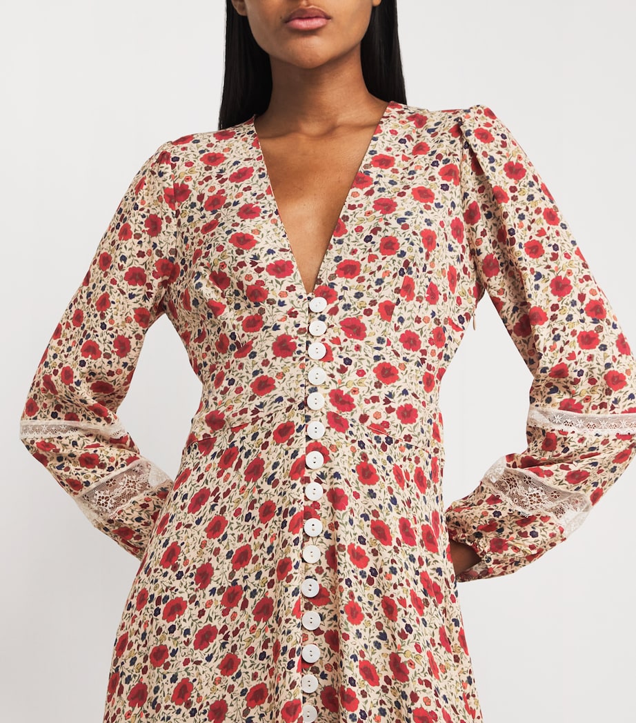 Floral Raven Midi Dress EVA FLORAL CREAM Image 4