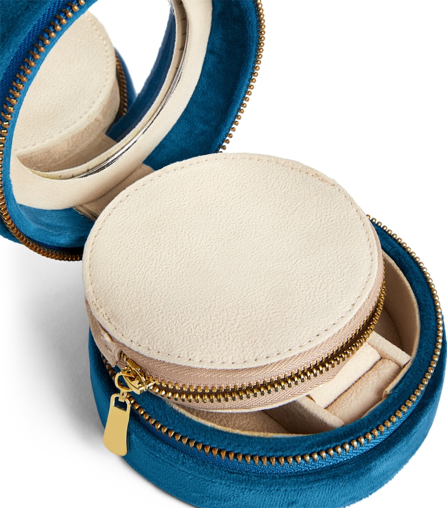 VELVET HEART JEWELLERY BOX IBIZA BLUE VELVET HEART JEWELLERY BOX IBIZA BLUE