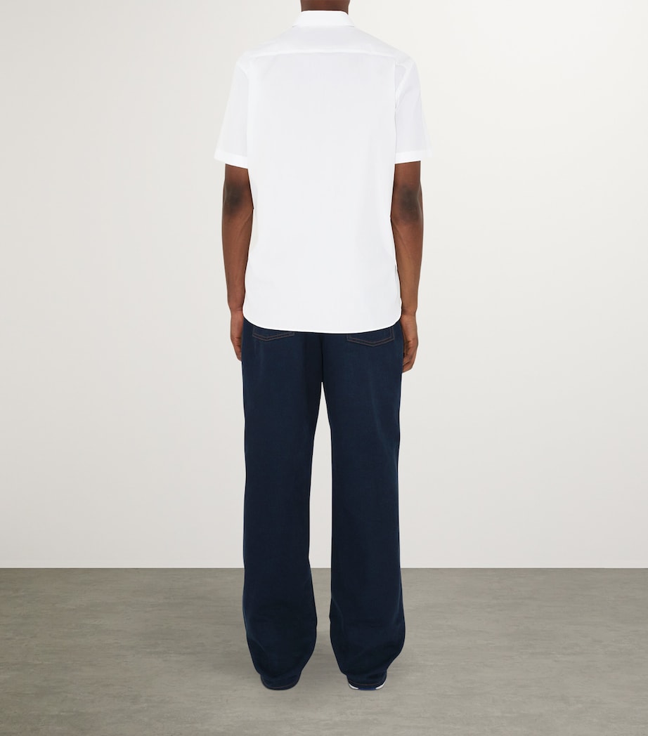 Stretch-Cotton Short-Sleeve Shirt WHITE Image 2