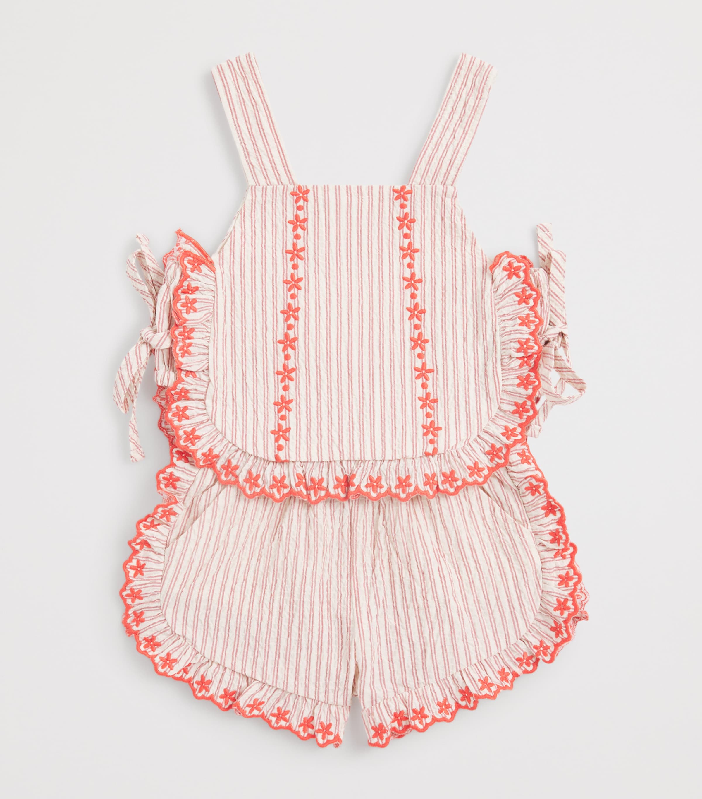 Stretch-Cotton Juria Top and Shorts Set (6-36 Months) RED Image 3