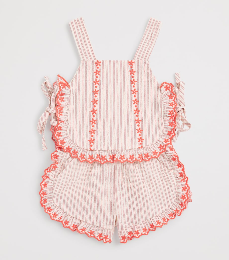 Stretch-Cotton Juria Top and Shorts Set (6-36 Months) RED Image 3