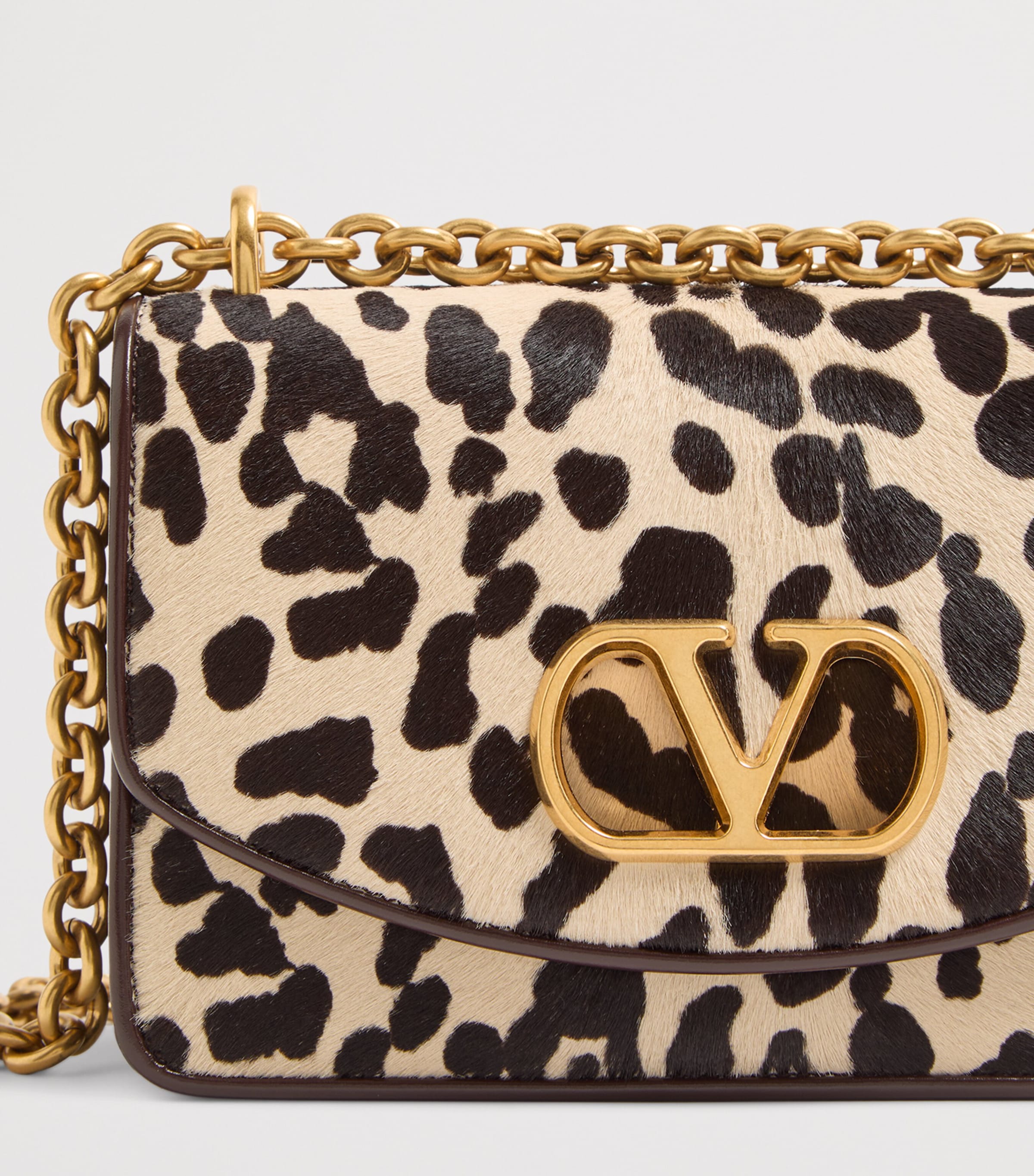 Valentino Garavani Small Leather Vain Shoulder Bag | Harrods US