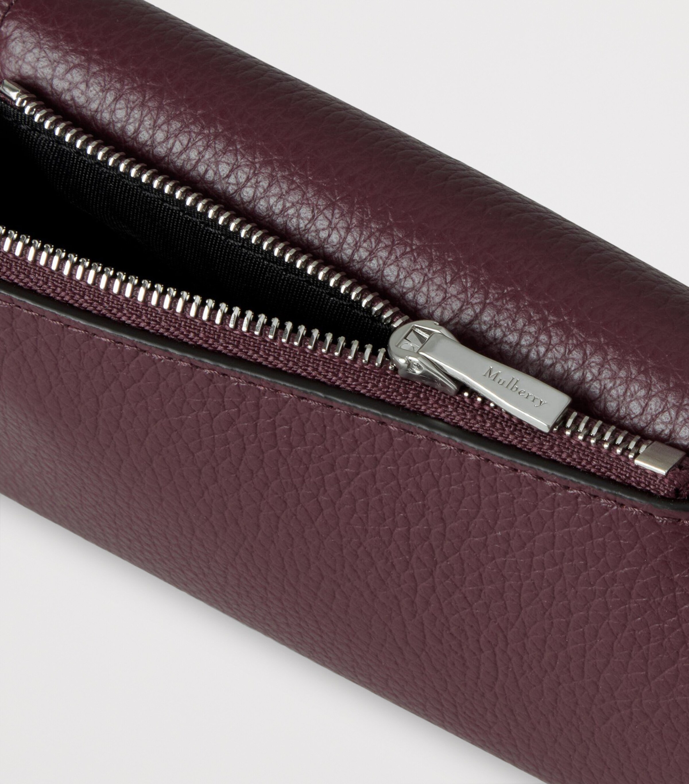 Mulberry Leather Folded Multi-Card Wallet Black Cherry Image 3