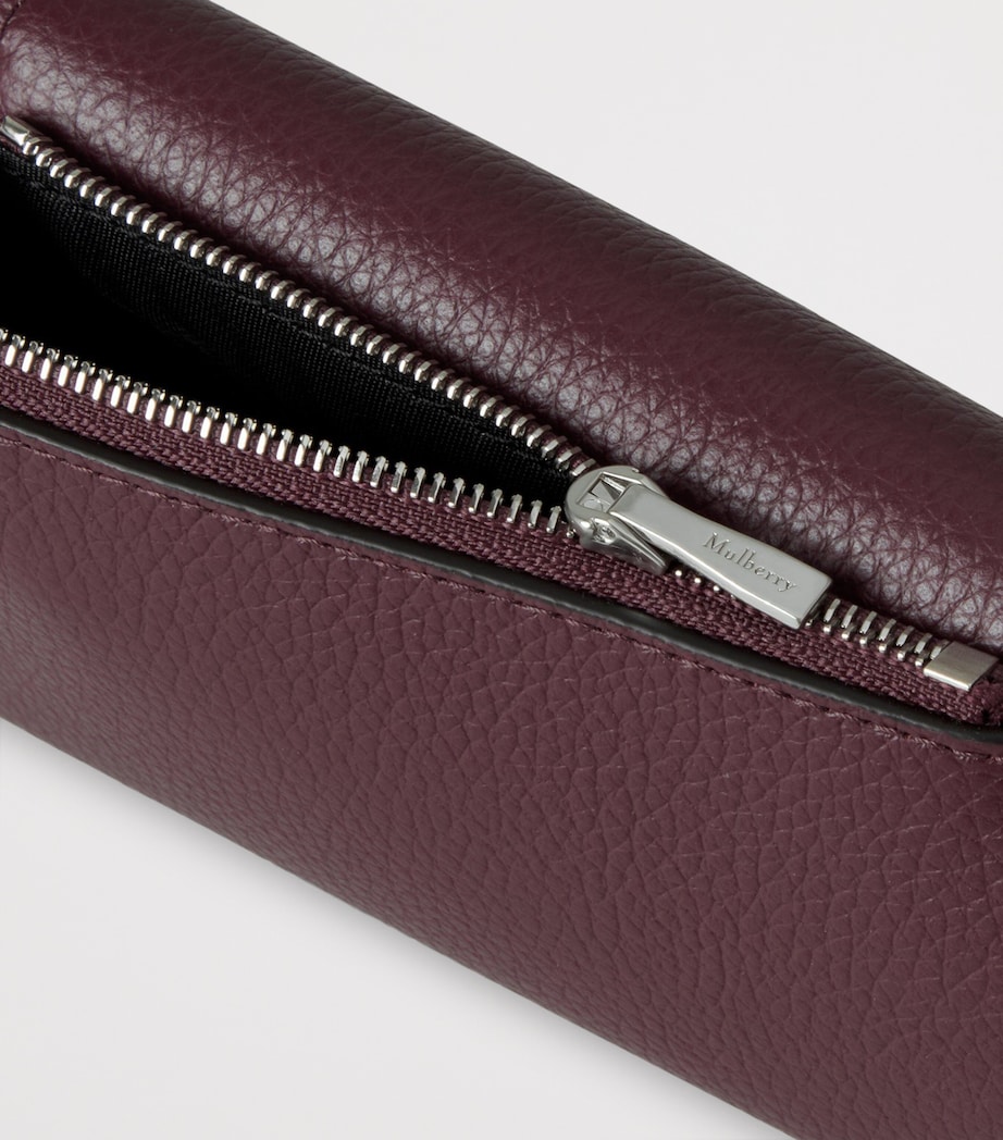 Leather Folded Multi-Card Wallet BLACK CHERRY Image 3