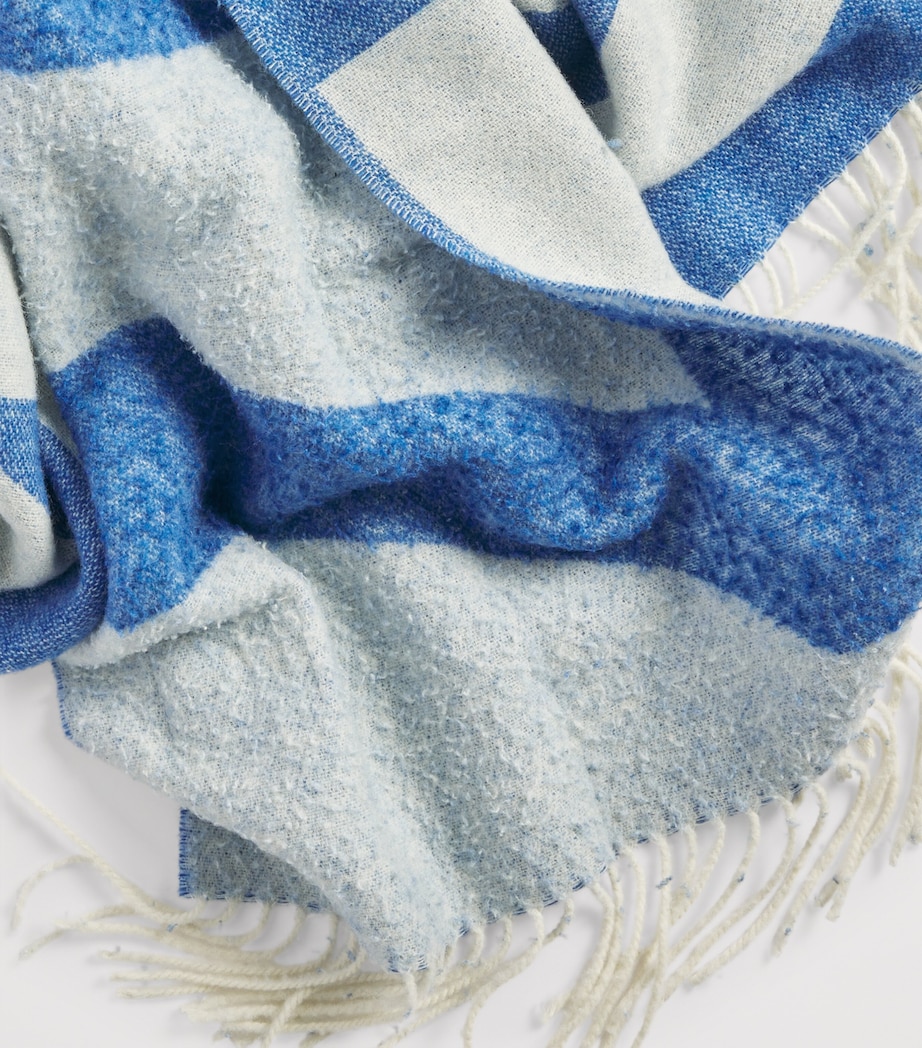 Wool-Blend Logo Scarf BLUE MULTI Image 4