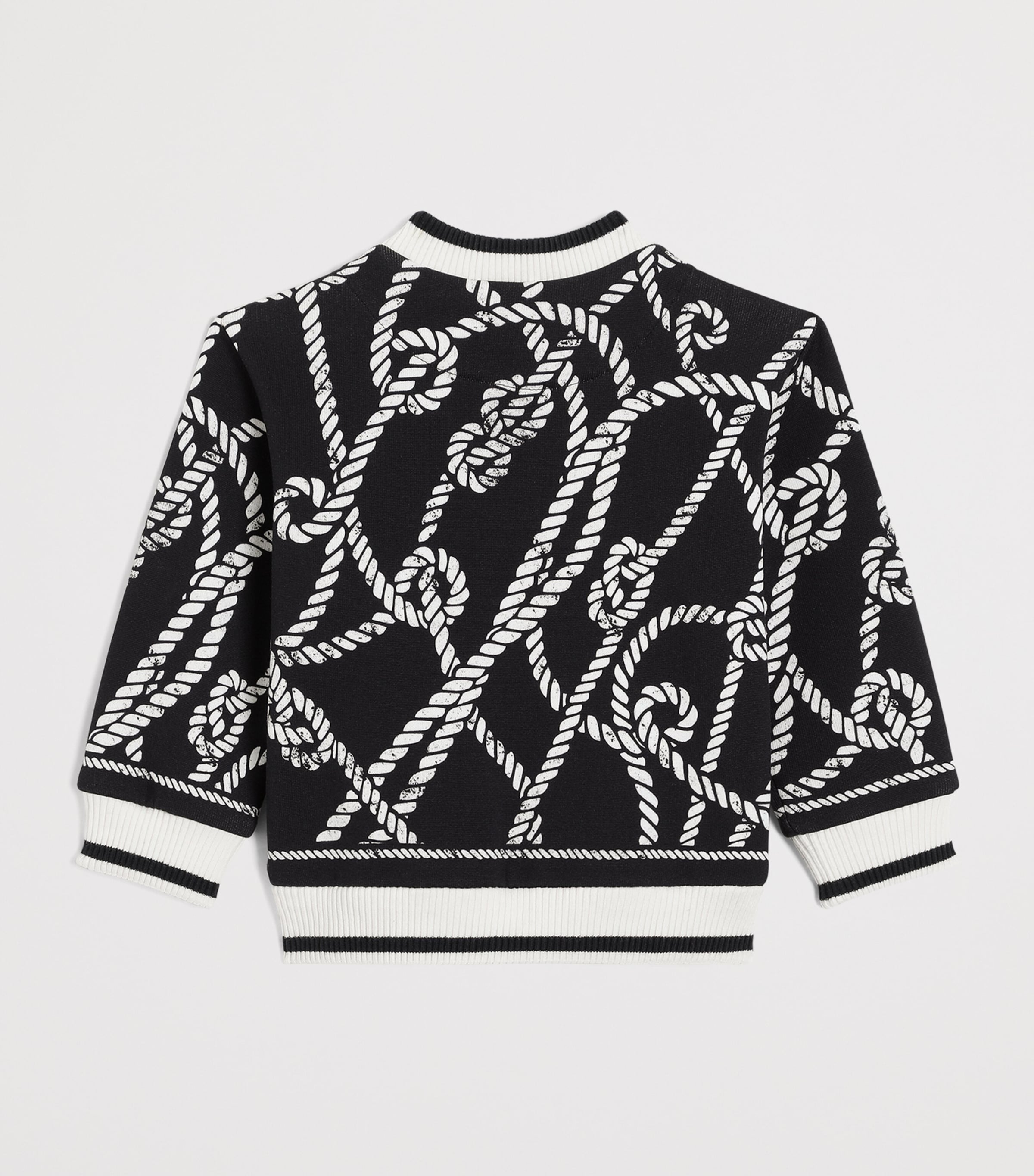 Dolce&Gabbana Kids Cotton Rope Print Jacket (3-30 Months) Corde F.blu Image 2