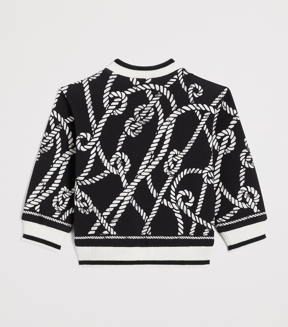 Dolce&Gabbana Kids Cotton Rope Print Jacket (3-30 Months) Corde F.blu Image 2