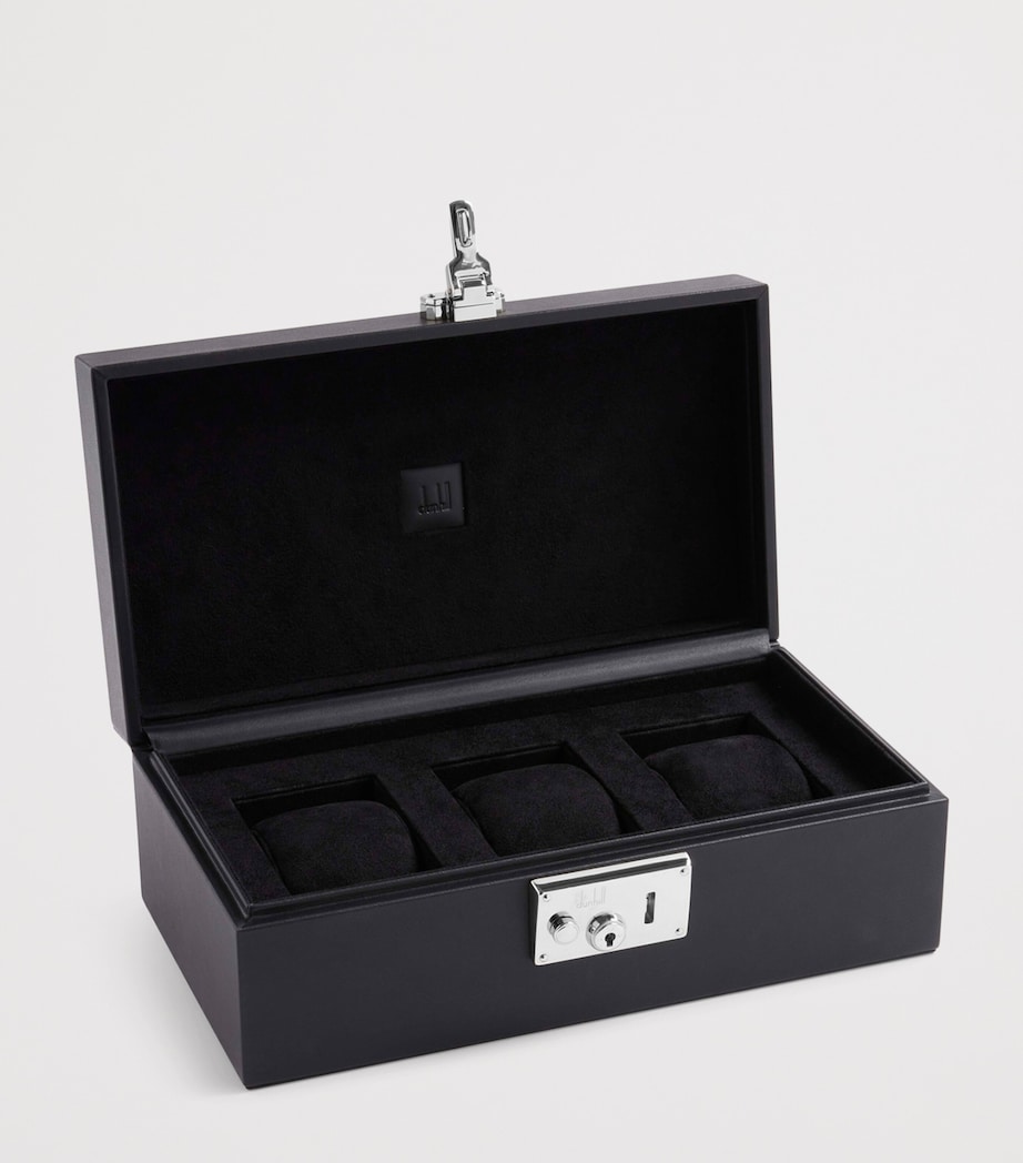 Leather 3-Piece Watch Box 001BLACK Image 3