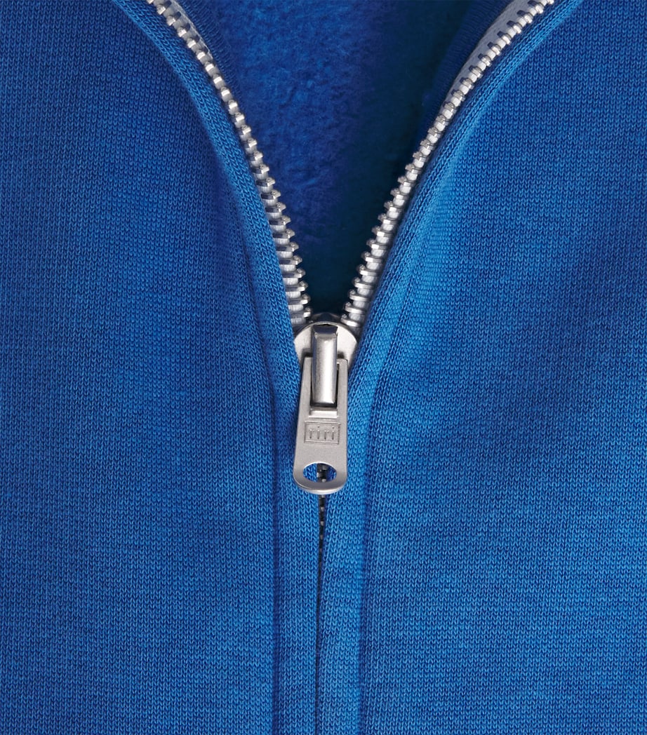 Cole Buxton Mens Zip-Up Cropped Hoodie Blue Image 6