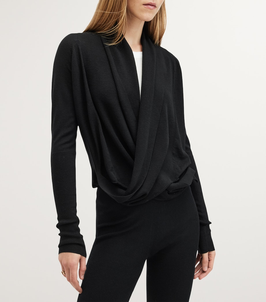 AllSaints Womens Wasson Cardigan Black Image 2