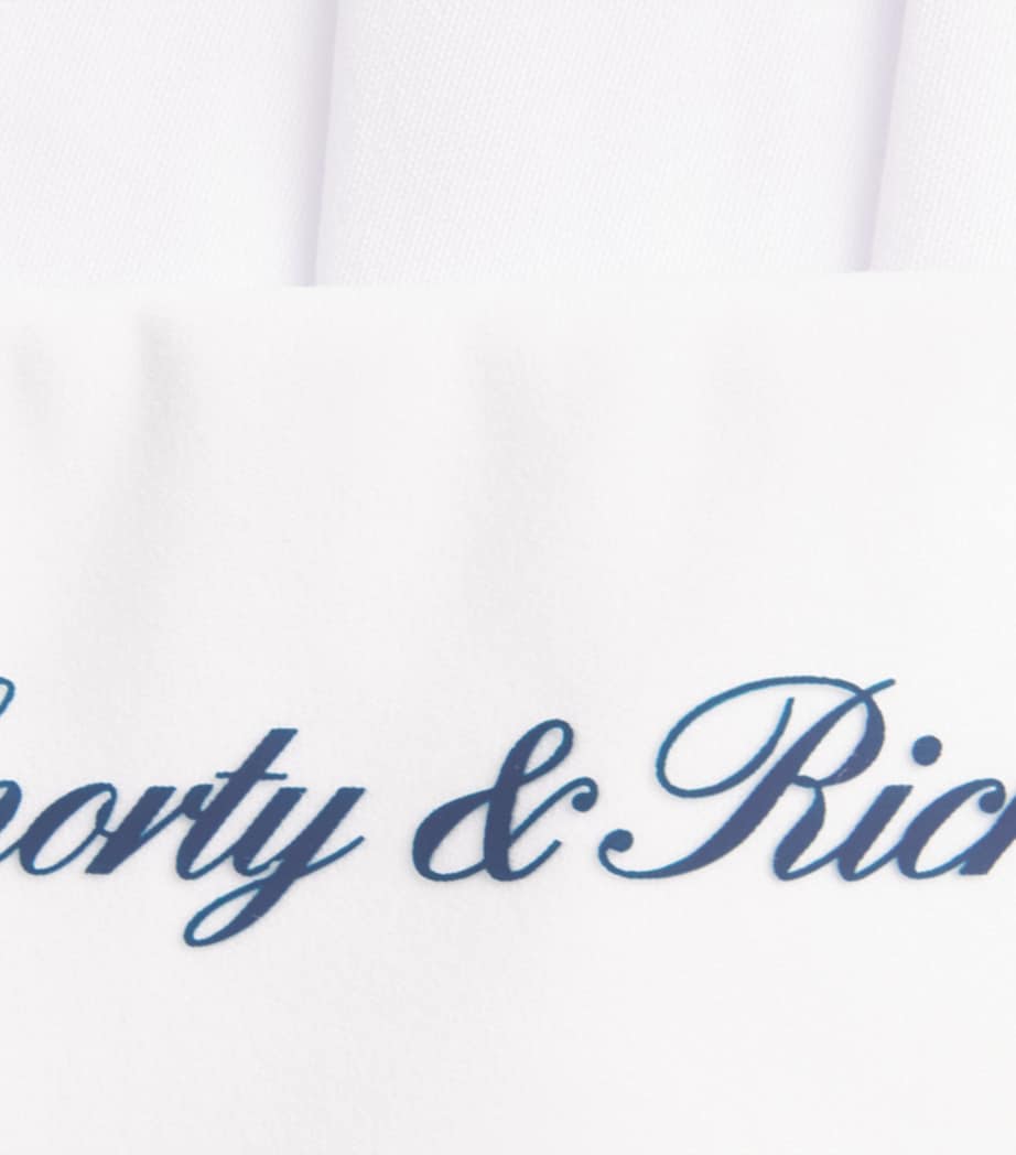 Sporty & Rich Womens Logo Court Mini Dress White Dark Navy Image 6
