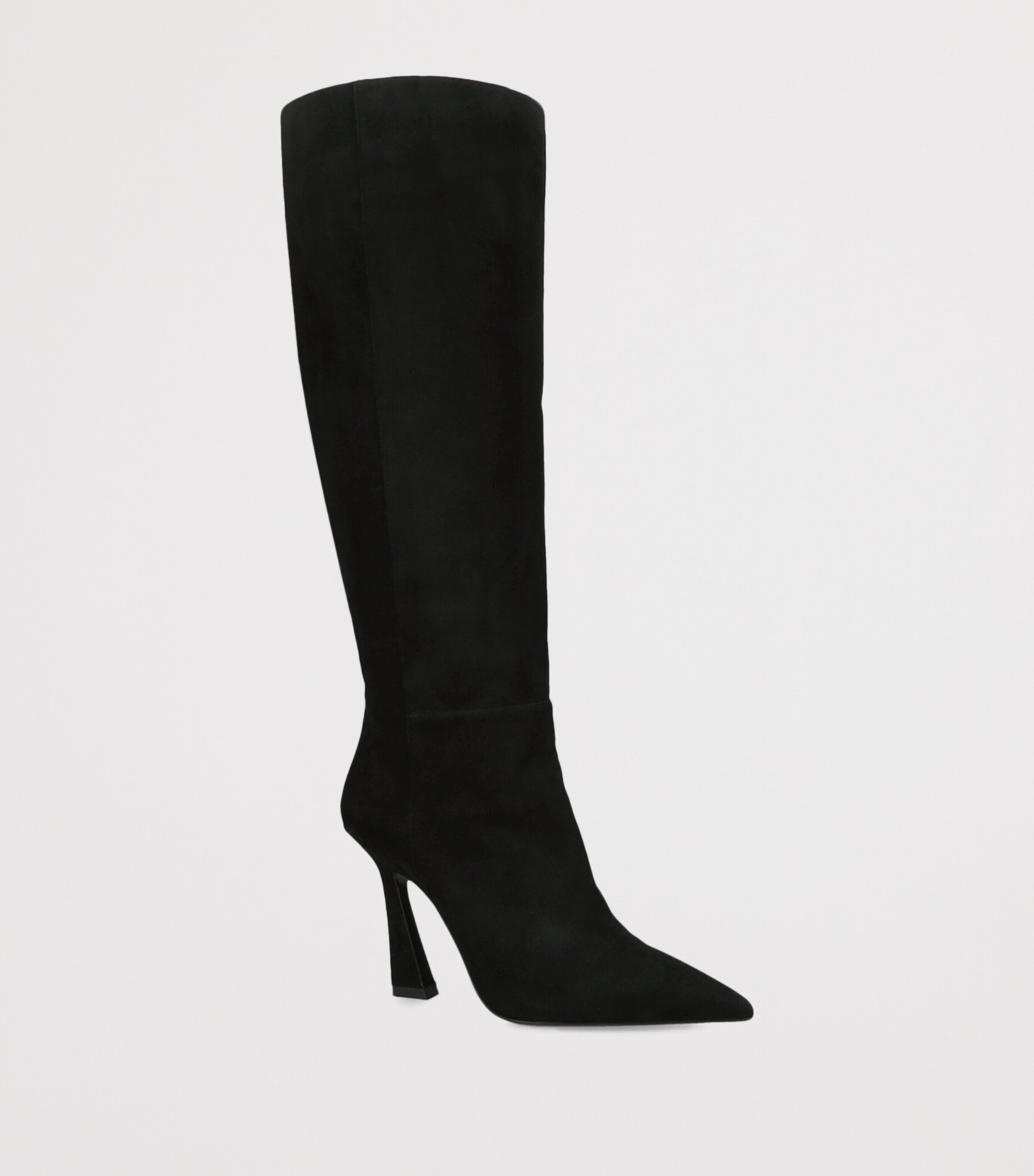 Stuart Weitzman Suede Vinnie Zip Knee-High Boots 100 Black Image 2