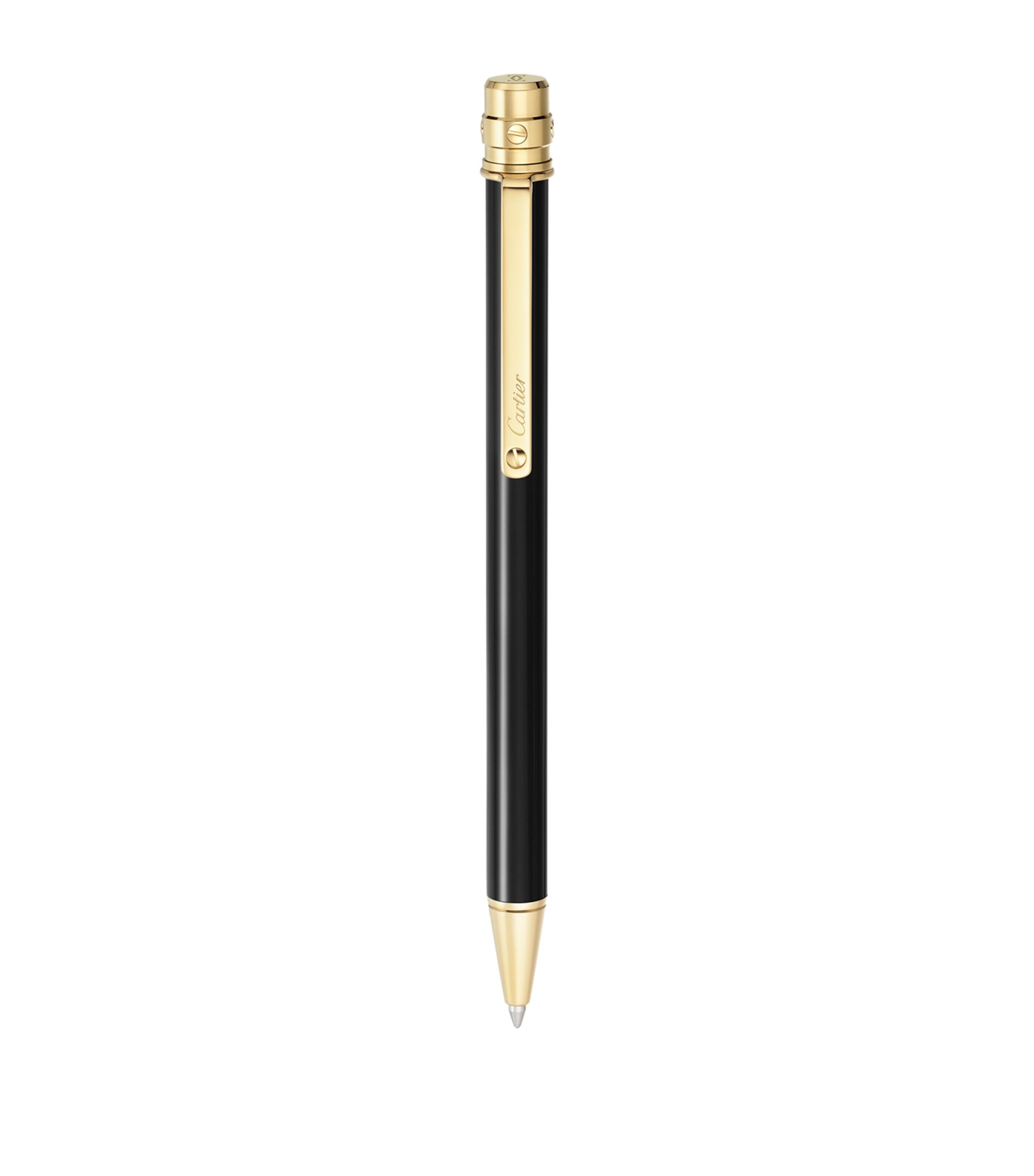 Cartier Santos de Cartier Ballpoint Pen Black & Gold Image 1